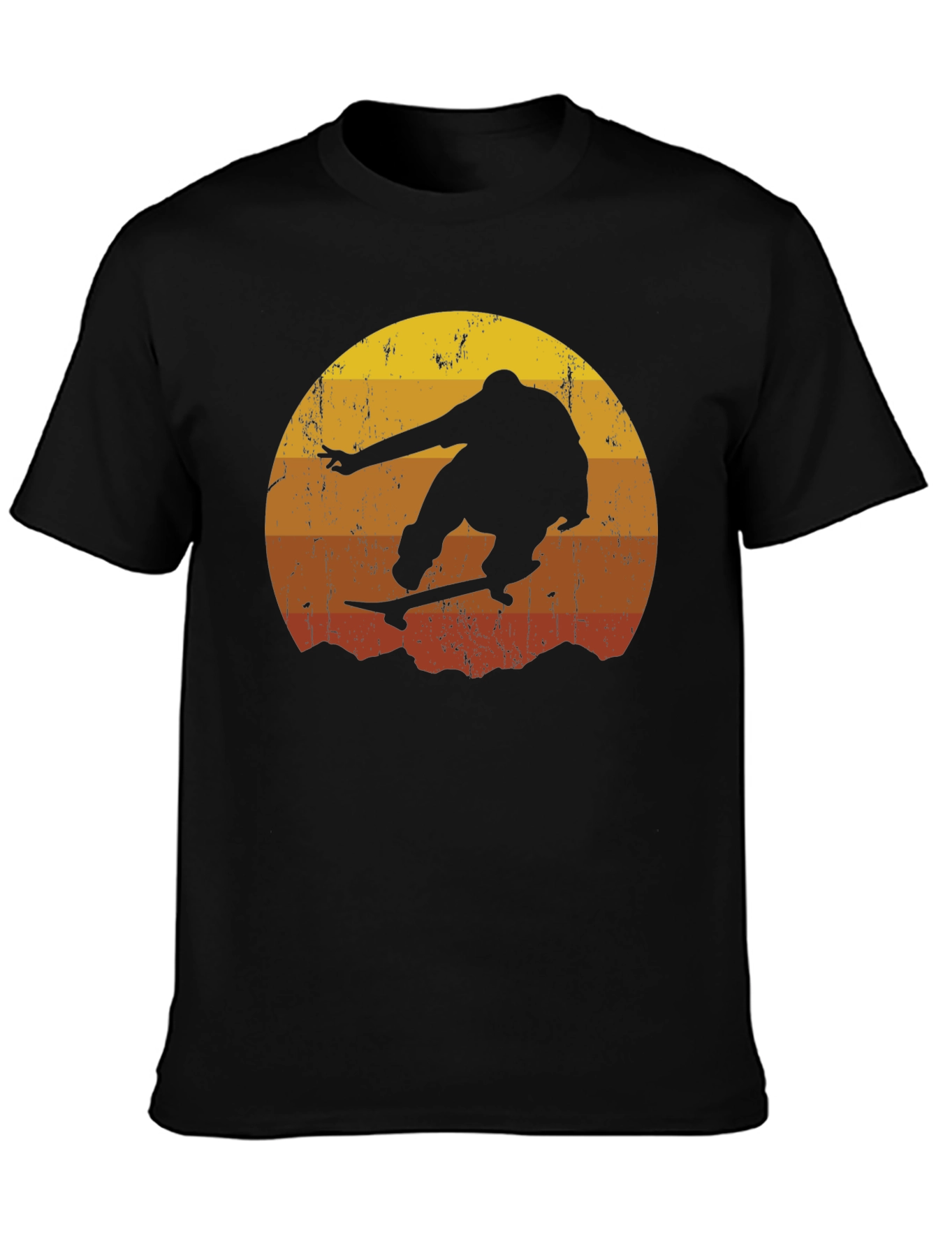 Retro Sunset Skateboarder T-Shirt