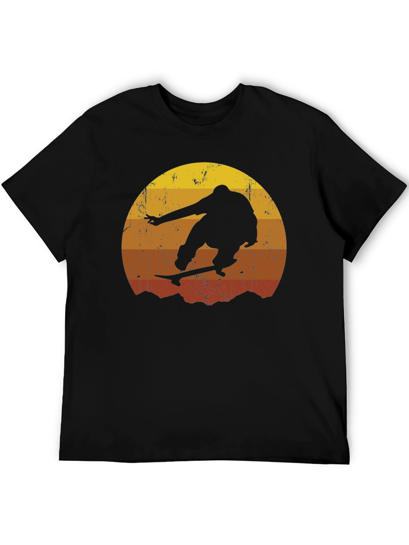 Retro Sunset Skateboarder T-Shirt