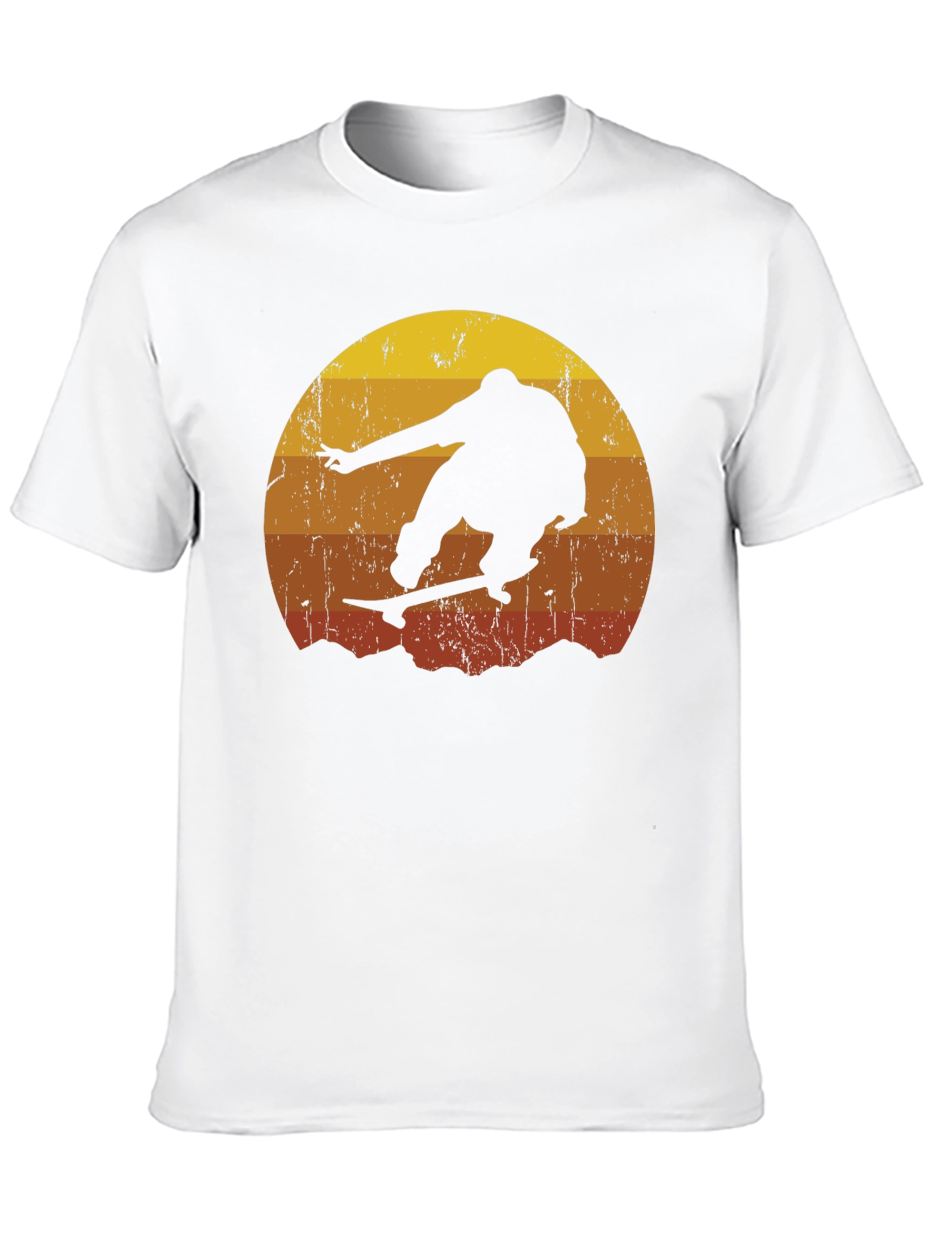 Retro Sunset Skateboarder T-Shirt