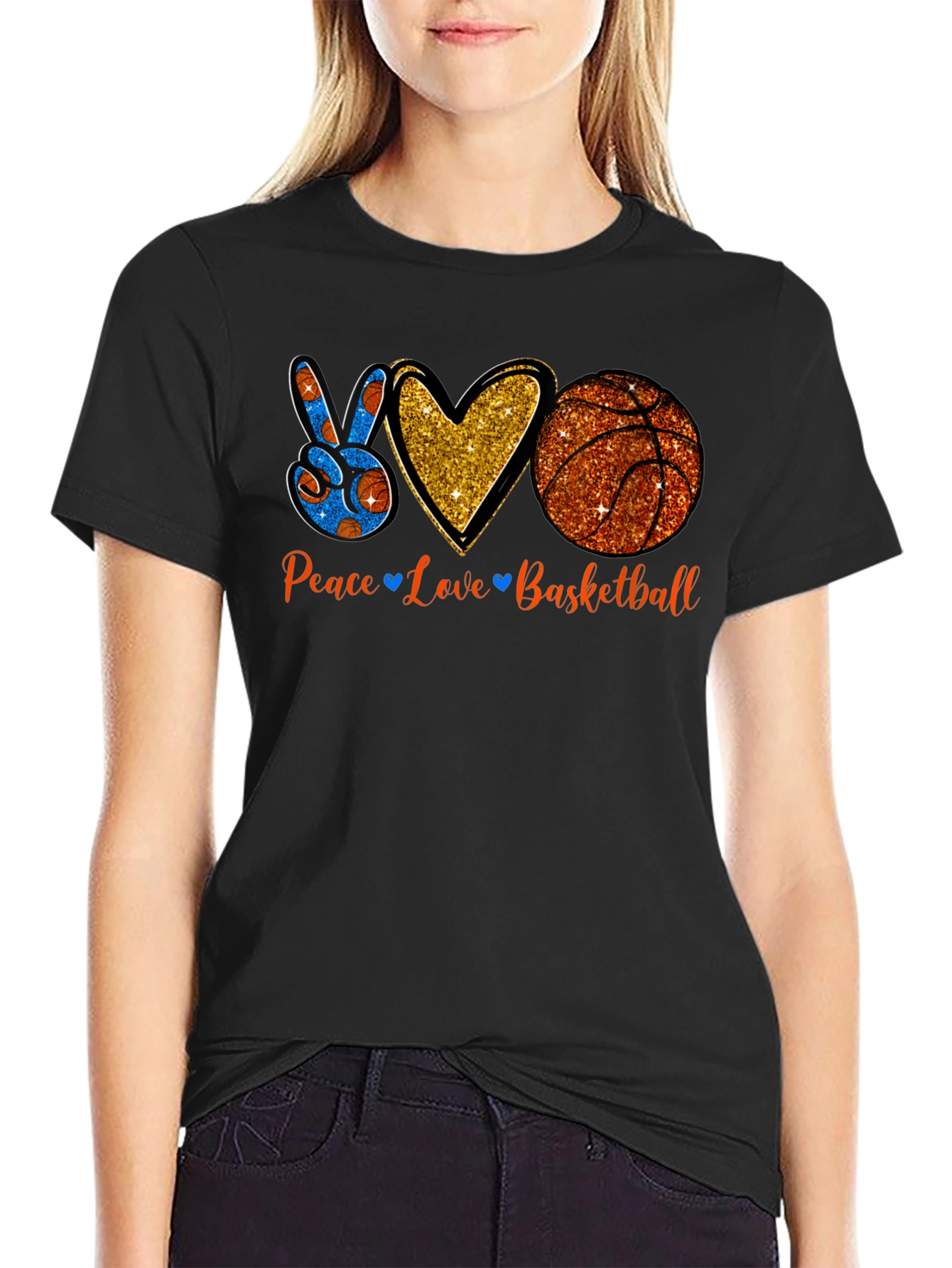 Peace Love Basketball T-Shirt