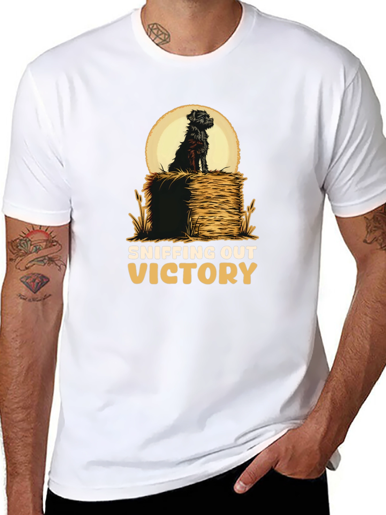 Sniffing Out Victory Dog Graphic T-Shirt