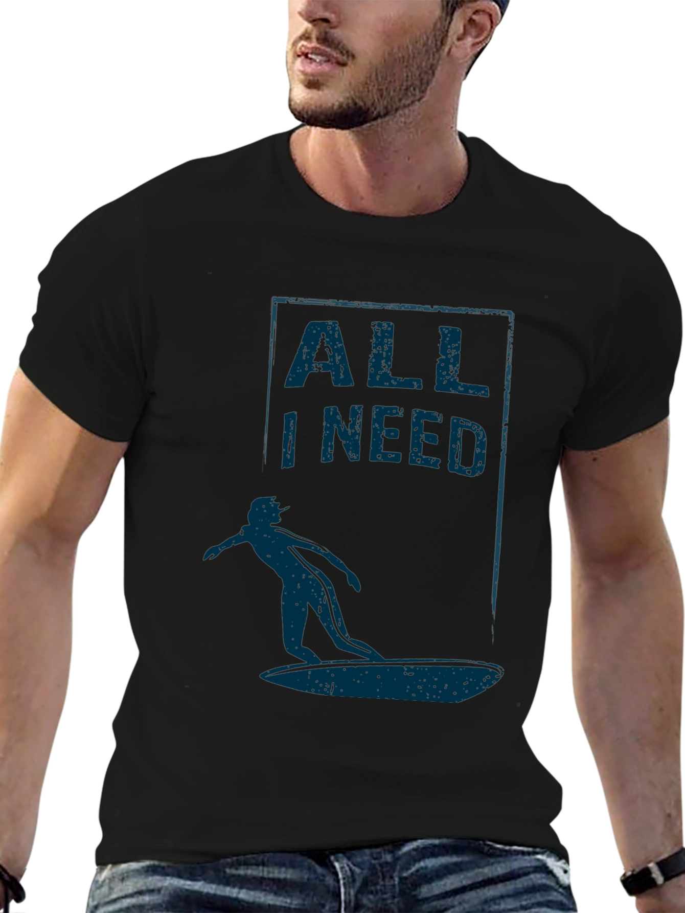 Surfer Graphic T-Shirt - All I Need Design