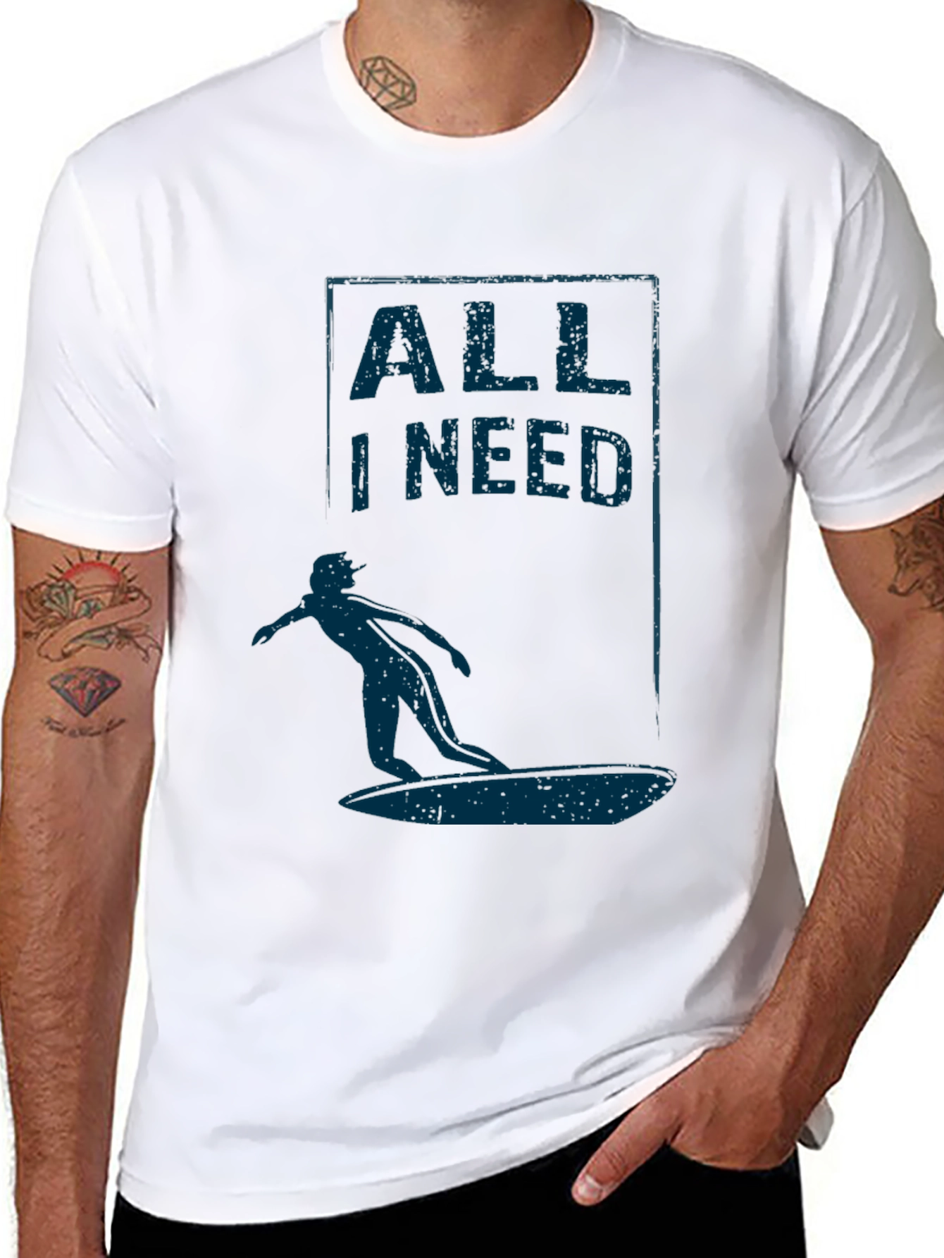 Surfer Graphic T-Shirt - All I Need Design
