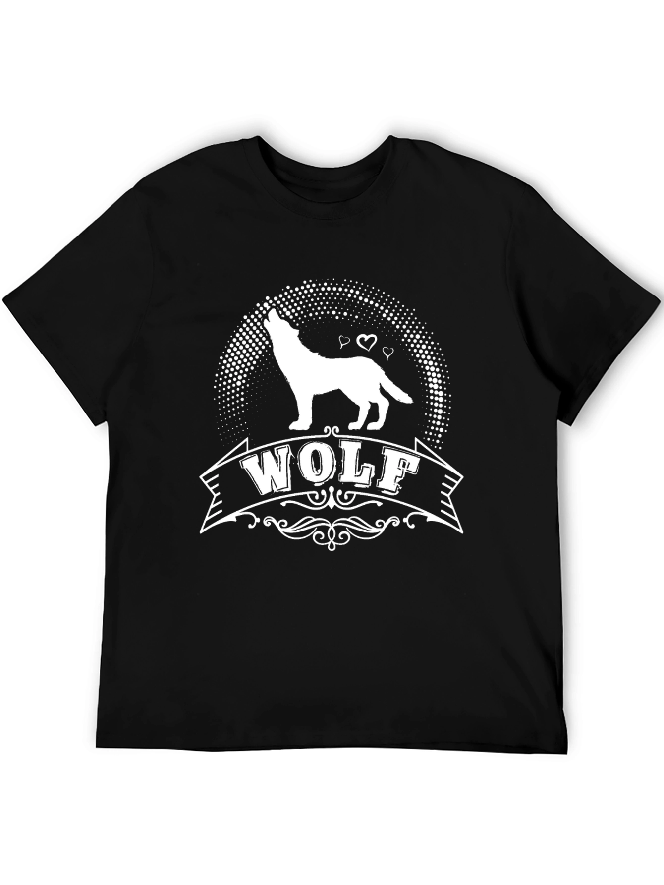 Wolf Graphic Tee - Black Short Sleeve T-Shirt