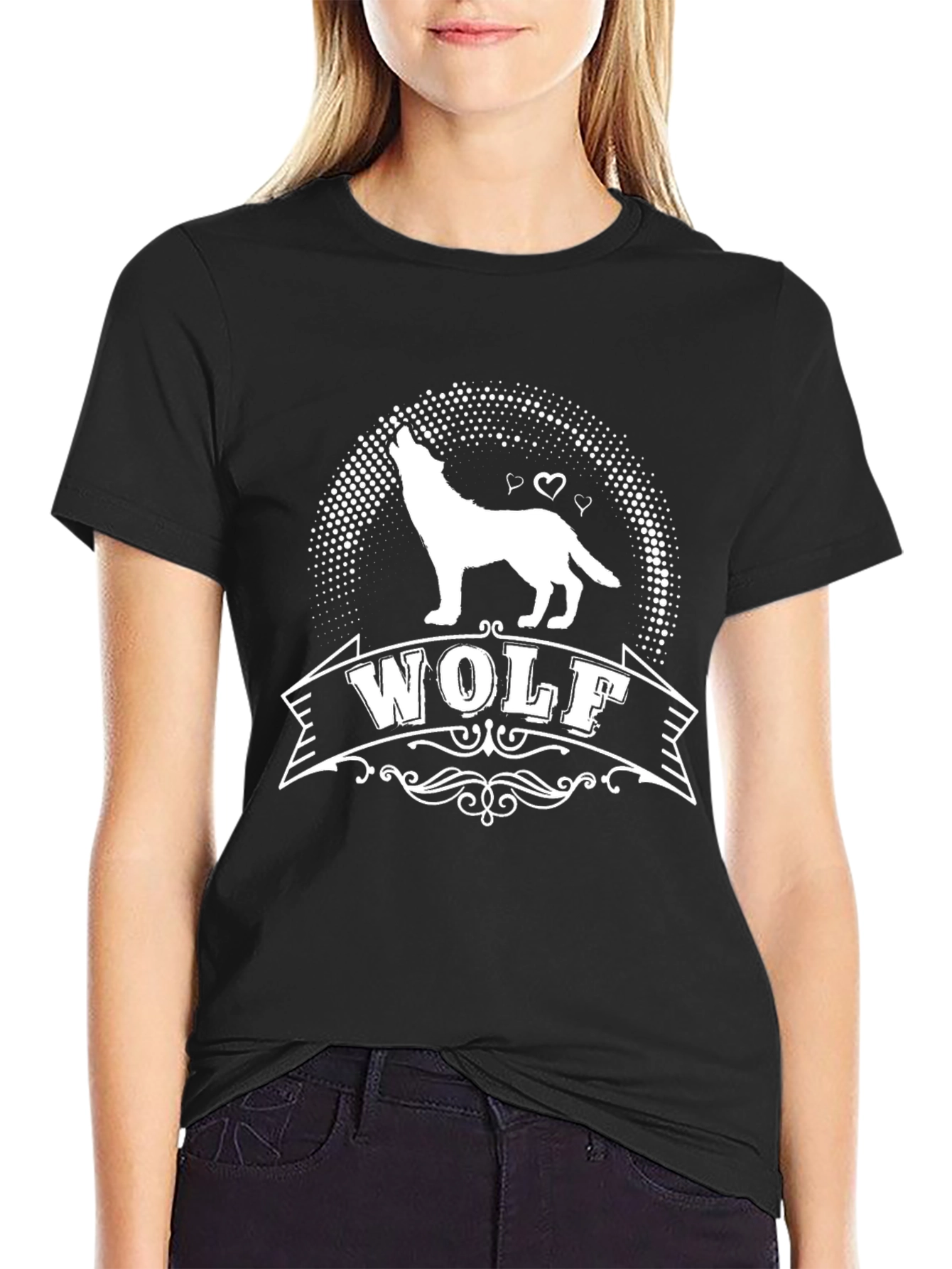 Wolf Graphic Tee - Black Short Sleeve T-Shirt