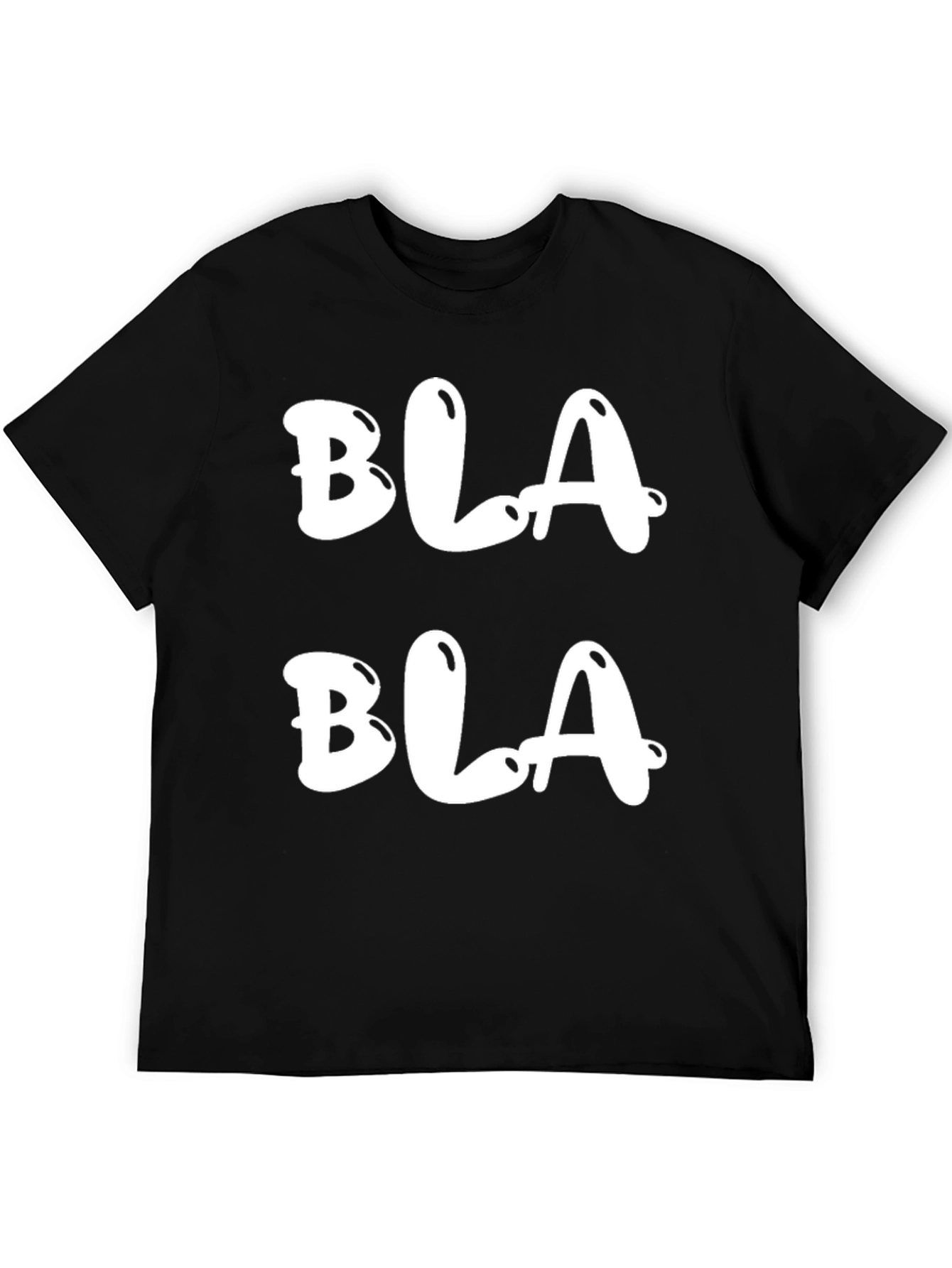 Bla Bla Graphic Tee - Casual Black T-Shirt