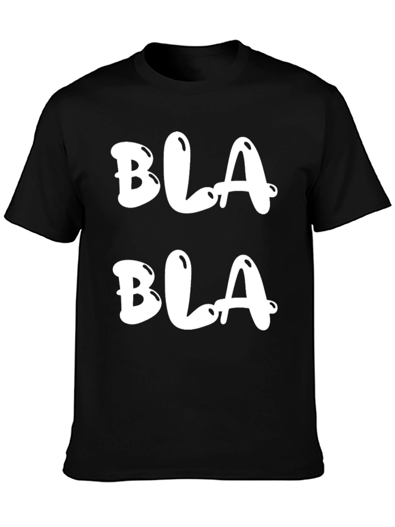 Bla Bla Graphic Tee - Casual Black T-Shirt