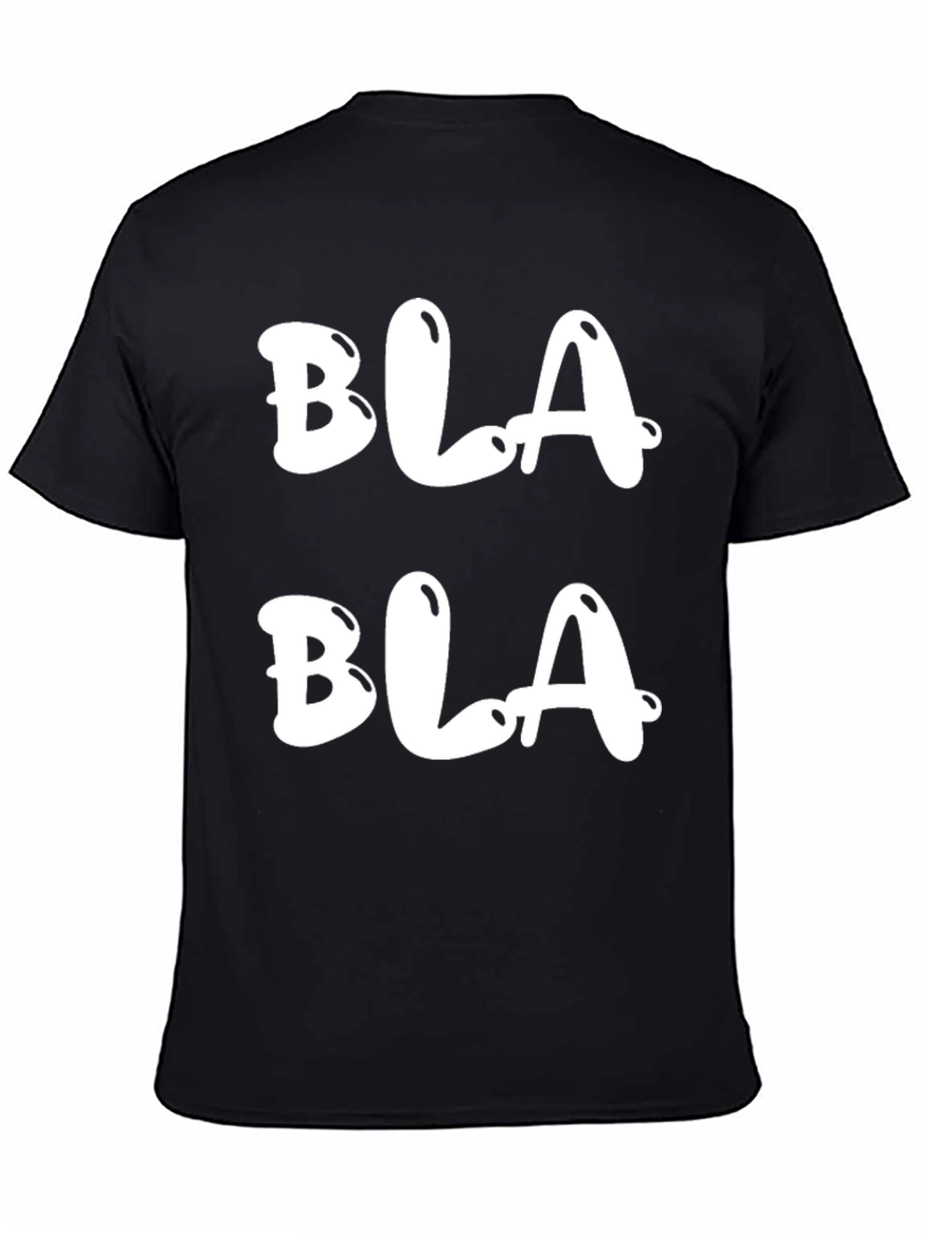 Bla Bla Graphic Tee - Casual Black T-Shirt