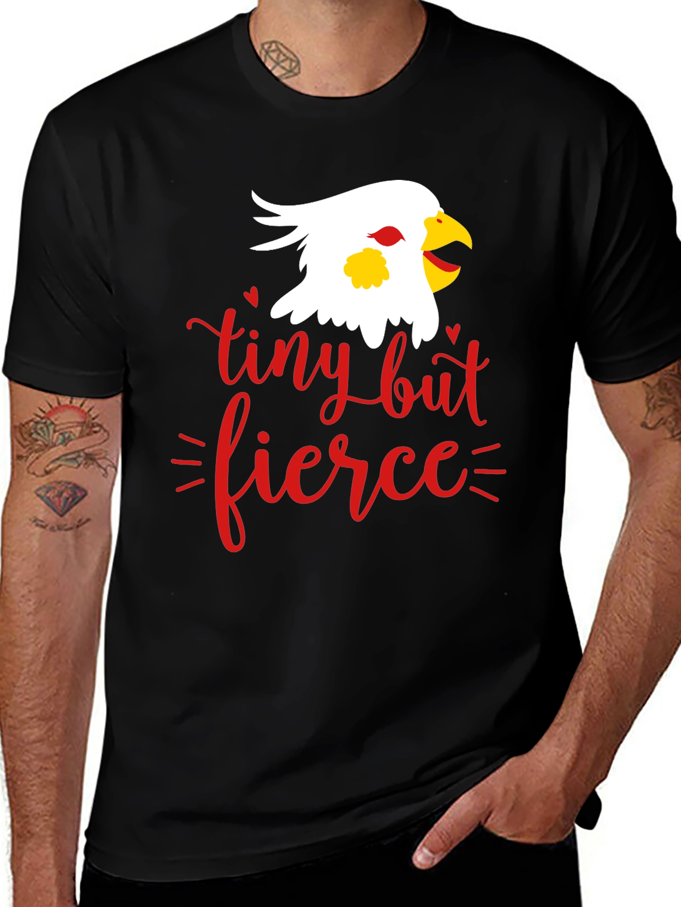 Tiny But Fierce Graphic Tee - Black