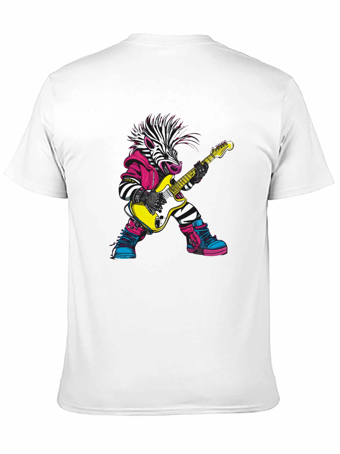 Zebra Guitarist Graphic Tee