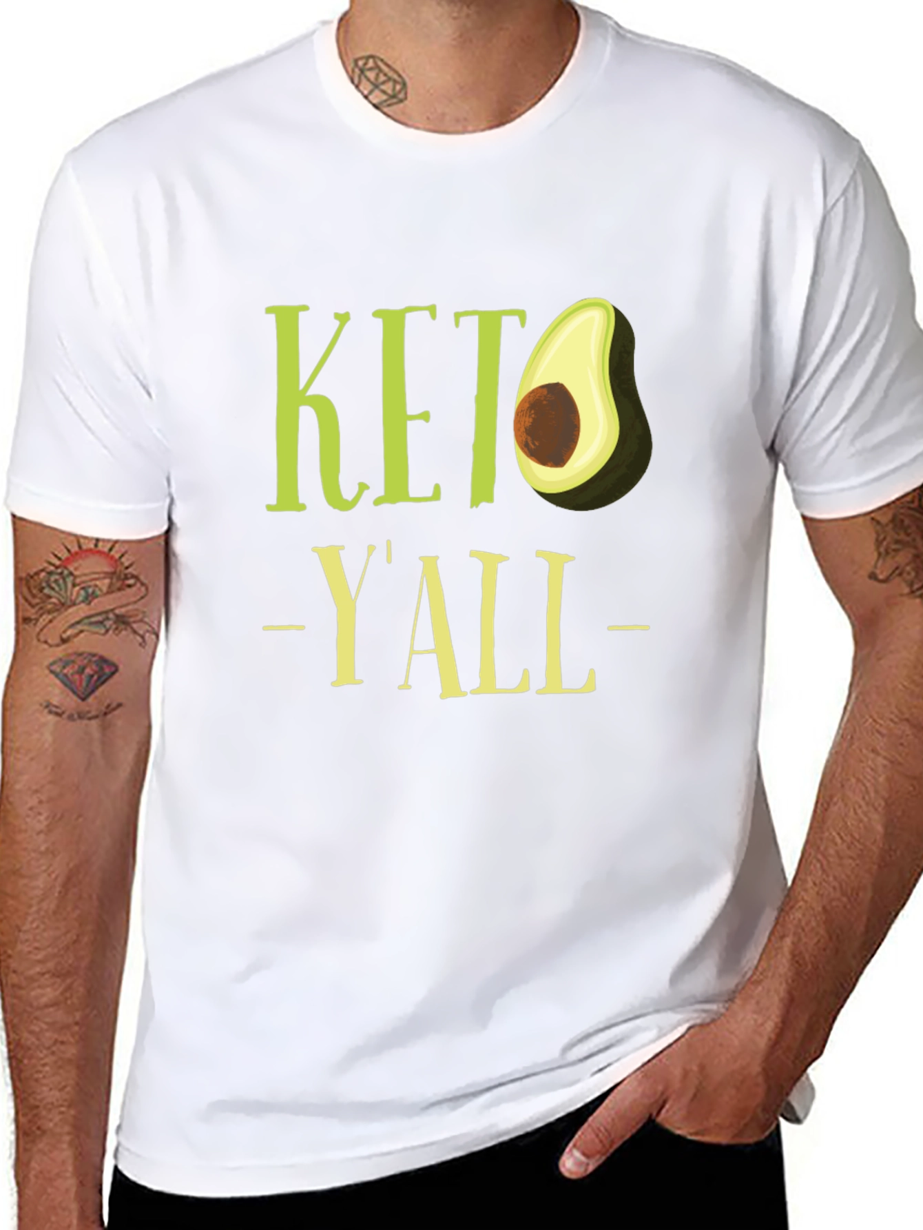 Keto Yall Avocado Graphic T-Shirt