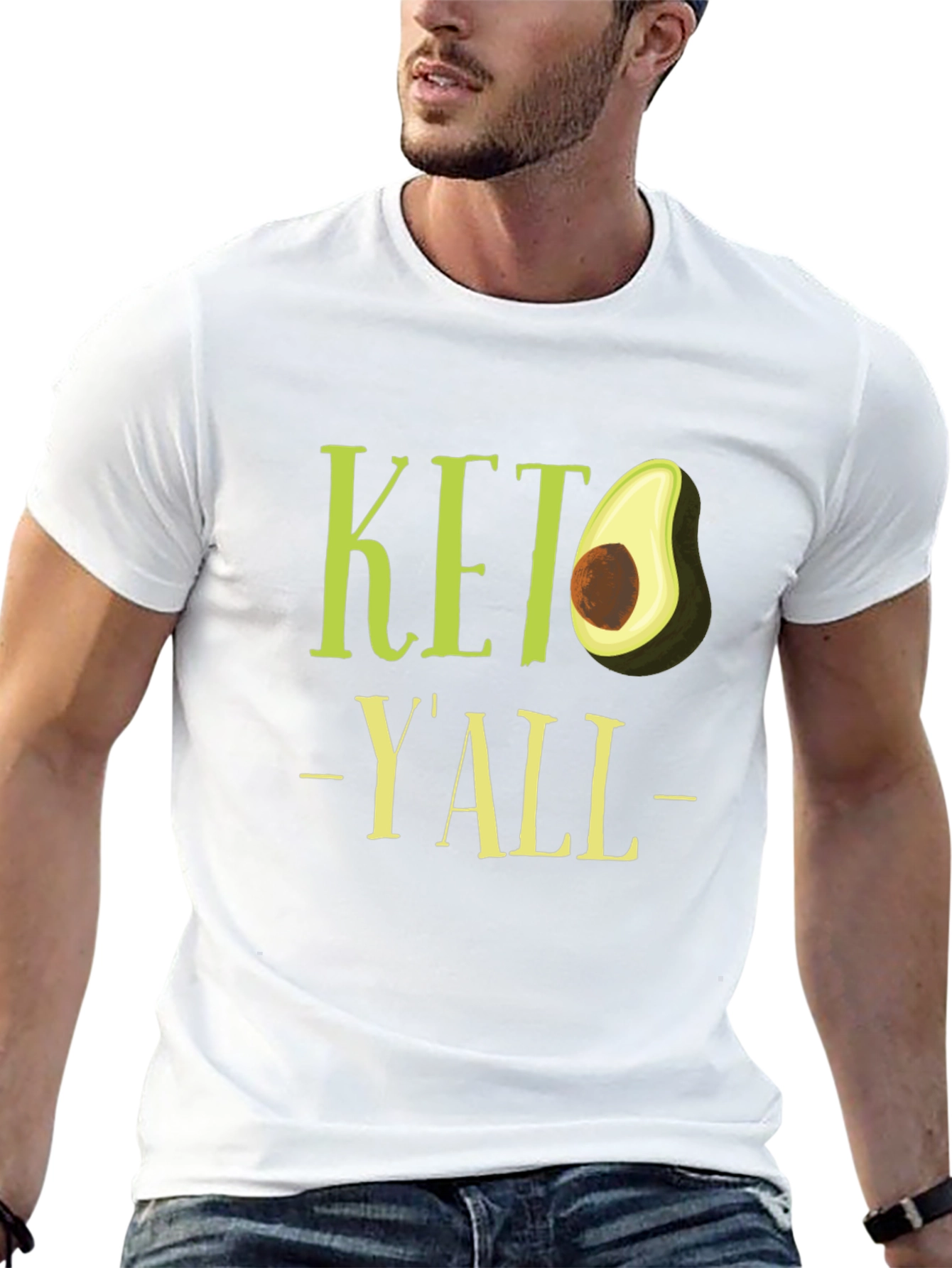 Keto Yall Avocado Graphic T-Shirt