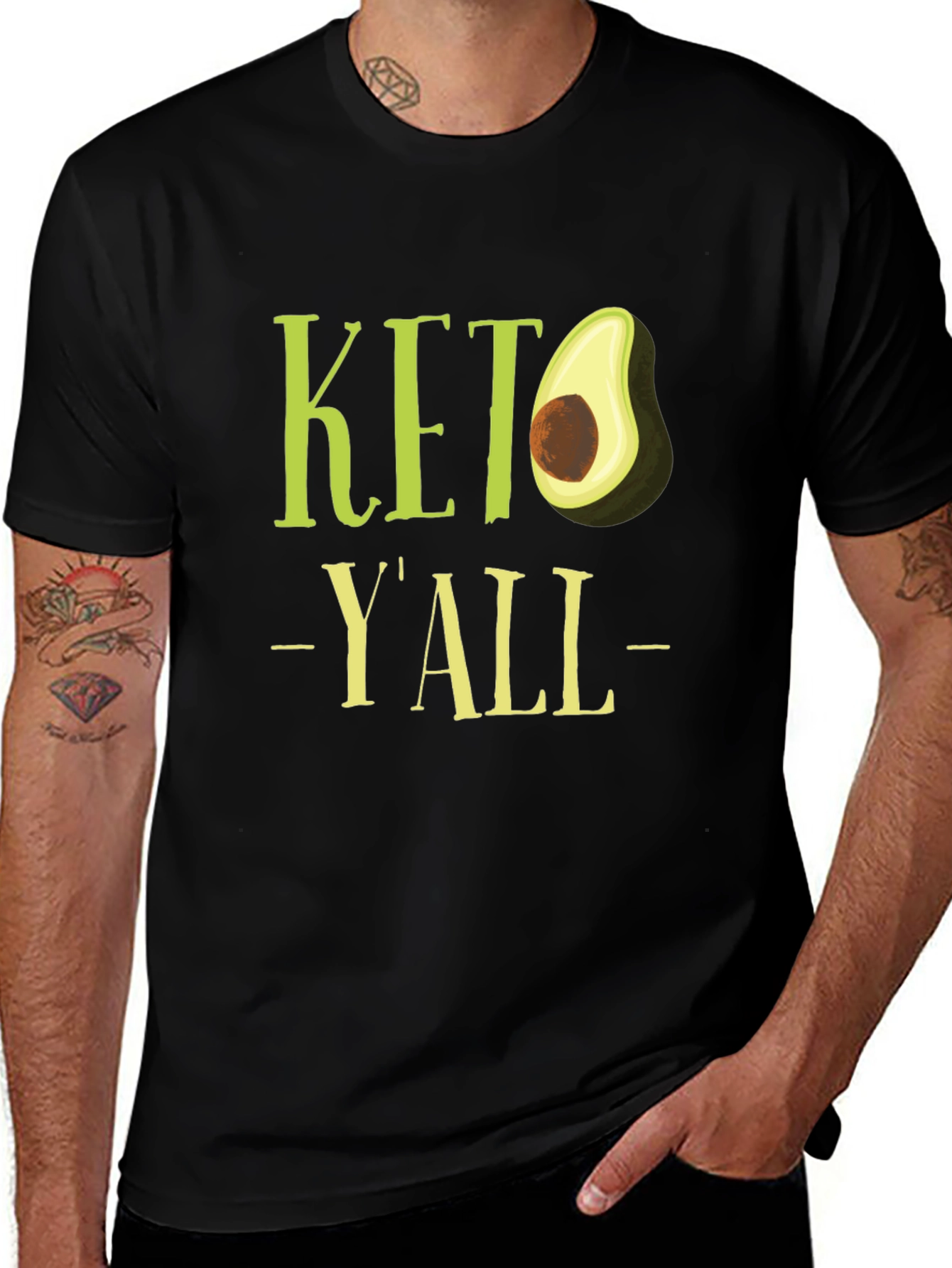 Keto Yall Avocado Graphic T-Shirt