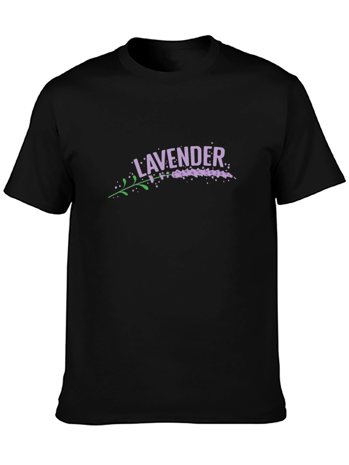 Lavender Graphic Print Crew Neck T-Shirt