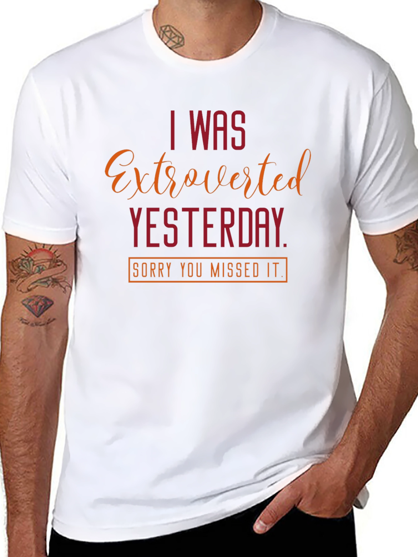 Extroverted Yesterday T-Shirt - Funny Introvert Tee