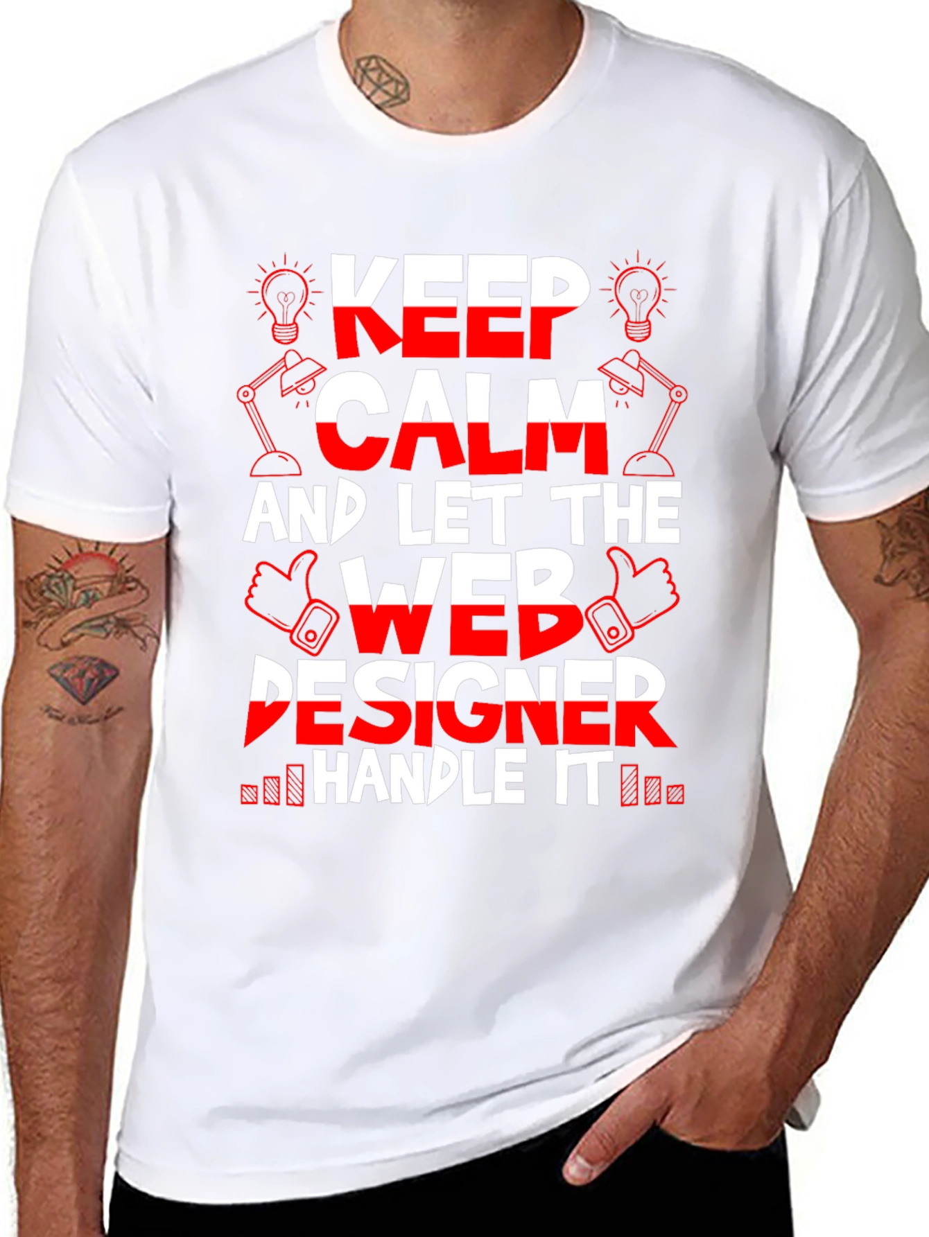 Keep Calm Web Designer T-Shirt - Funny Job Tee