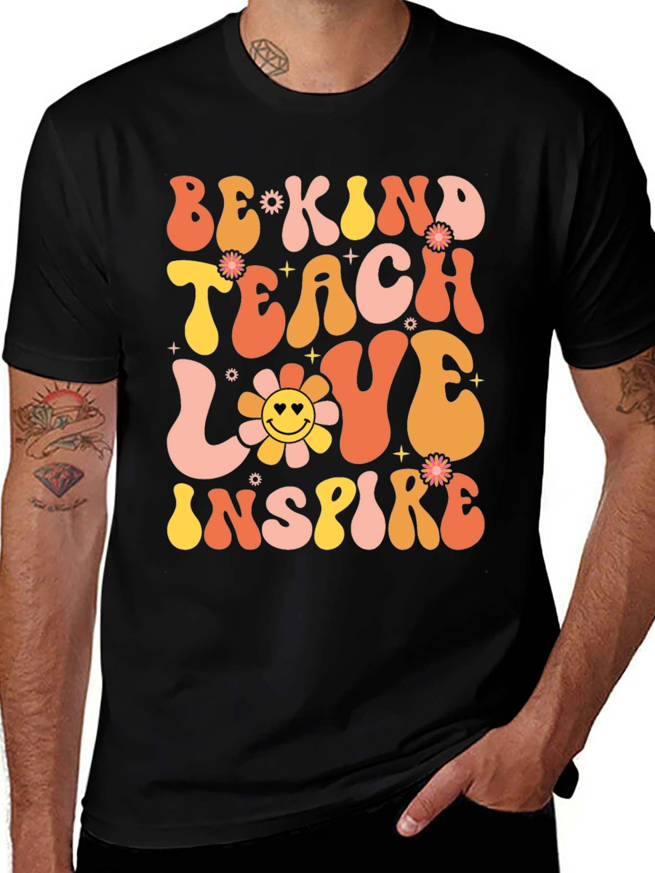 Be Kind Teacher Retro Graphic Tee