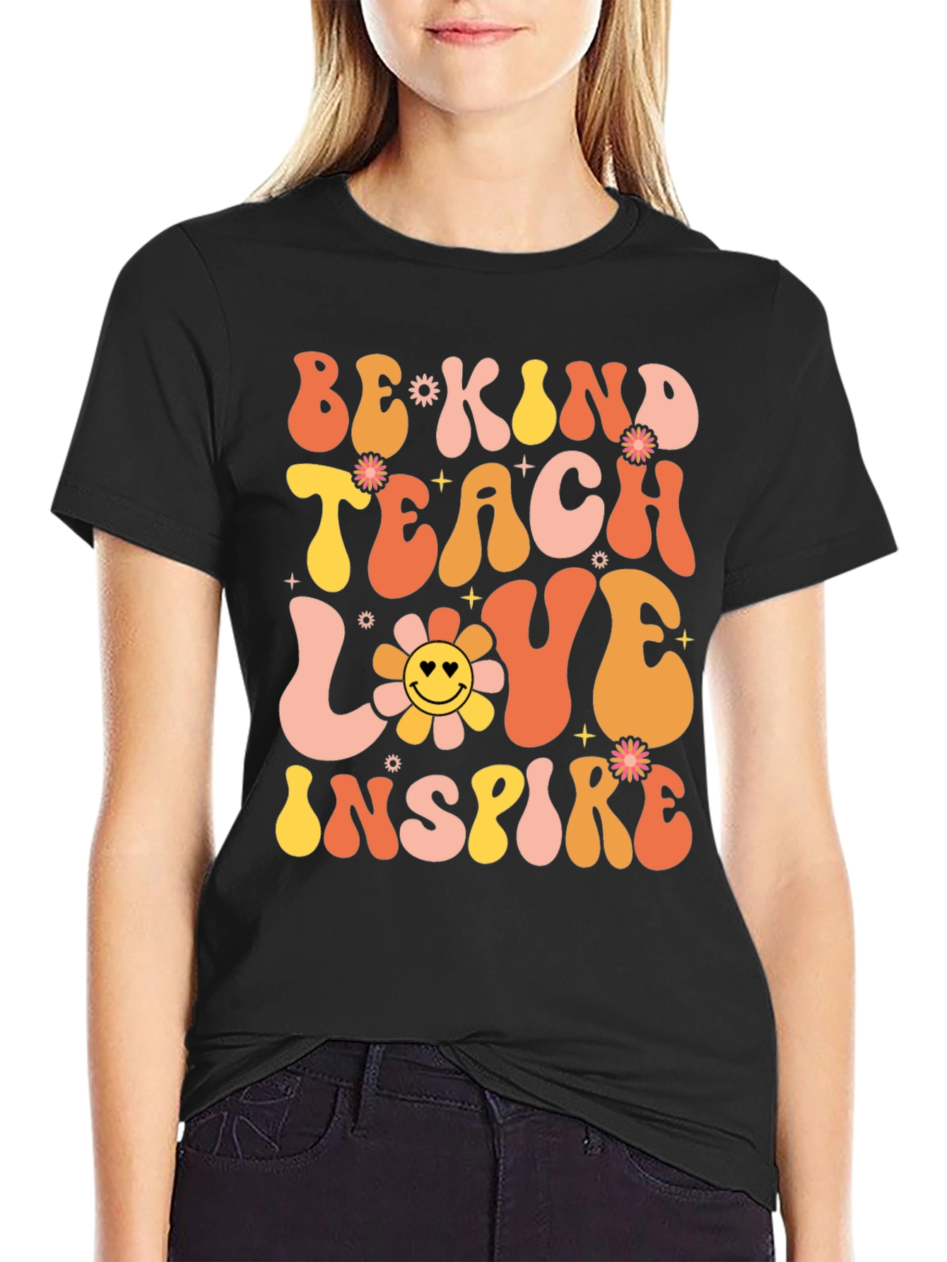 Be Kind Teacher Retro Graphic Tee