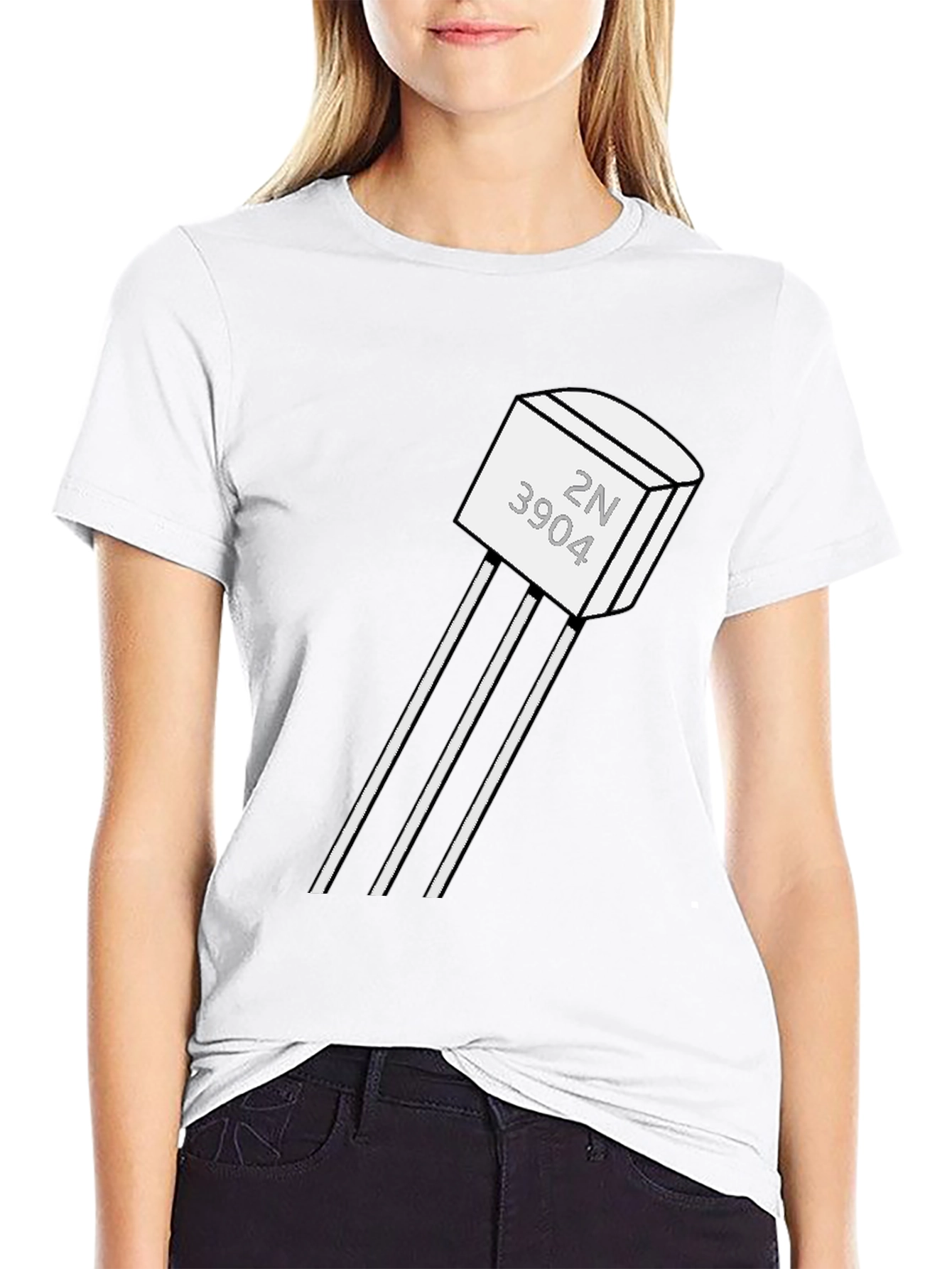 2N3904 Transistor Black T-Shirt - Geeky Tech Tee