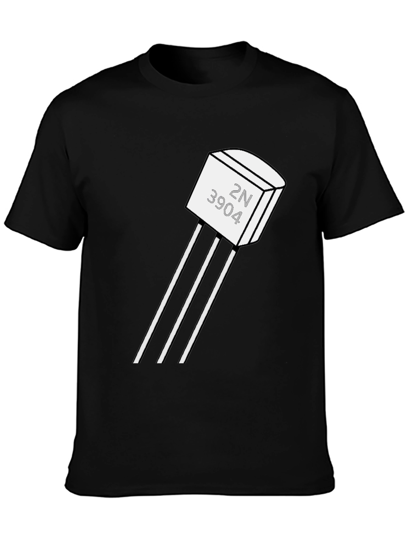 2N3904 Transistor Black T-Shirt - Geeky Tech Tee