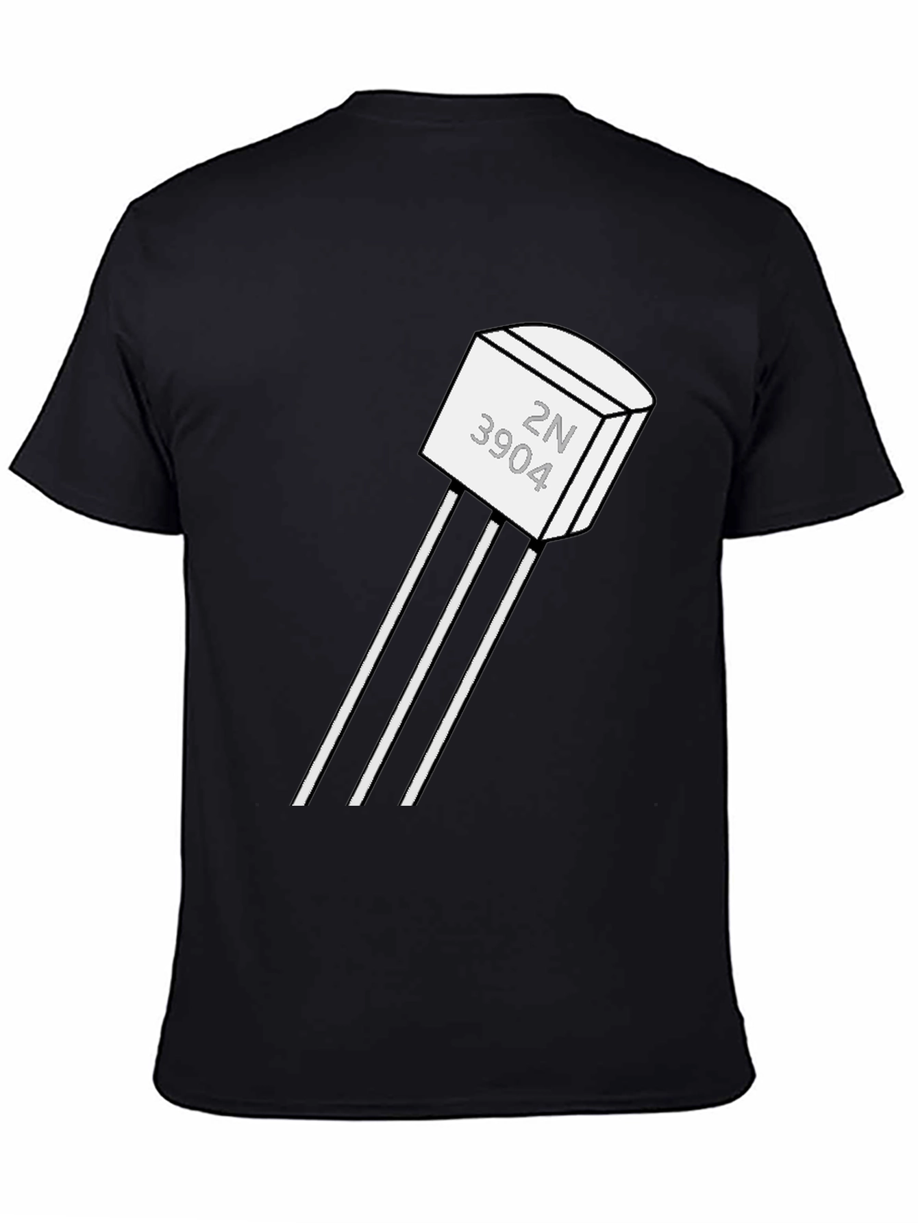 2N3904 Transistor Black T-Shirt - Geeky Tech Tee