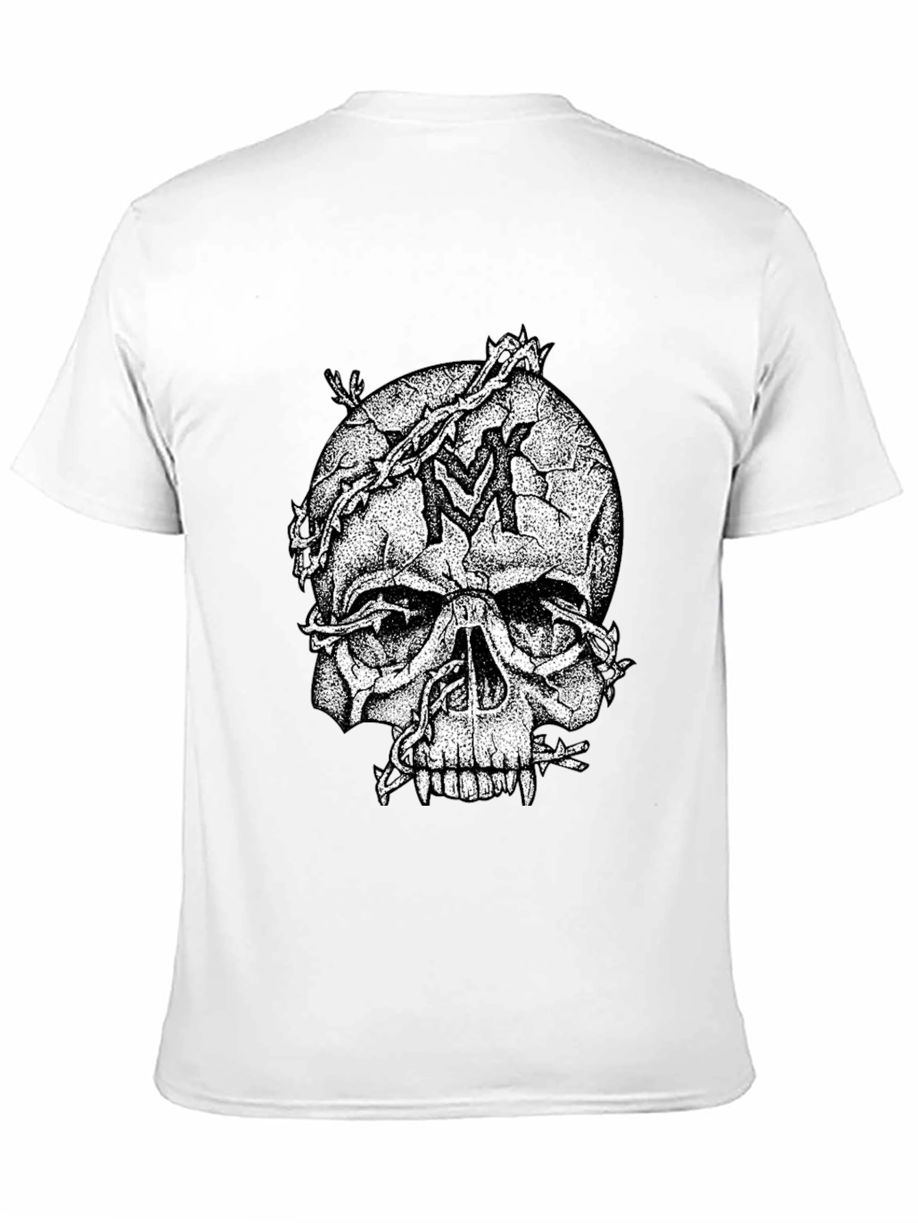 Skull & Vines Graphic Tee - Black