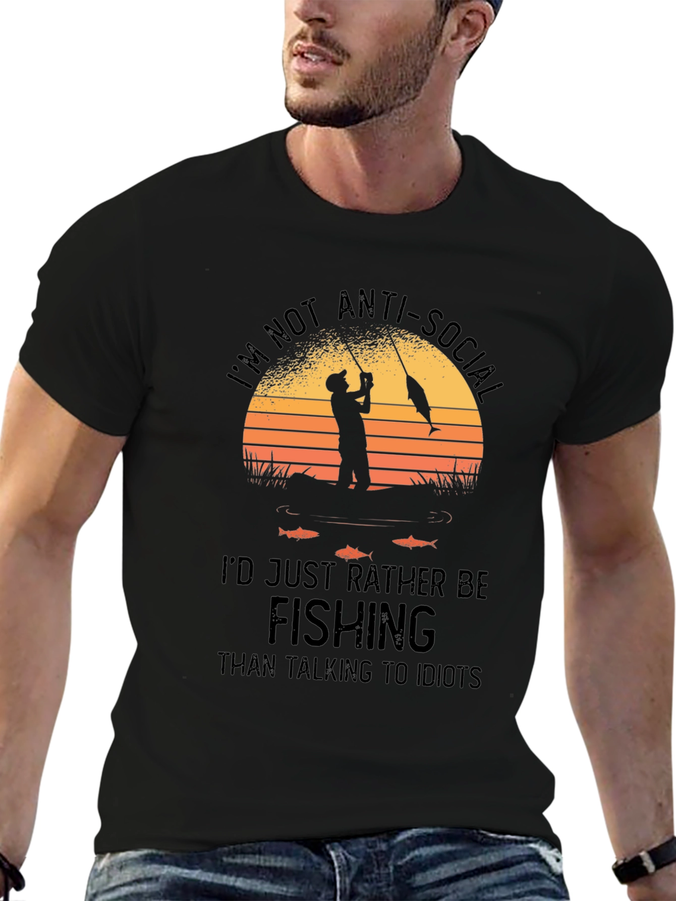 Anti-Social Fishing T-Shirt - Angler Humor Tee