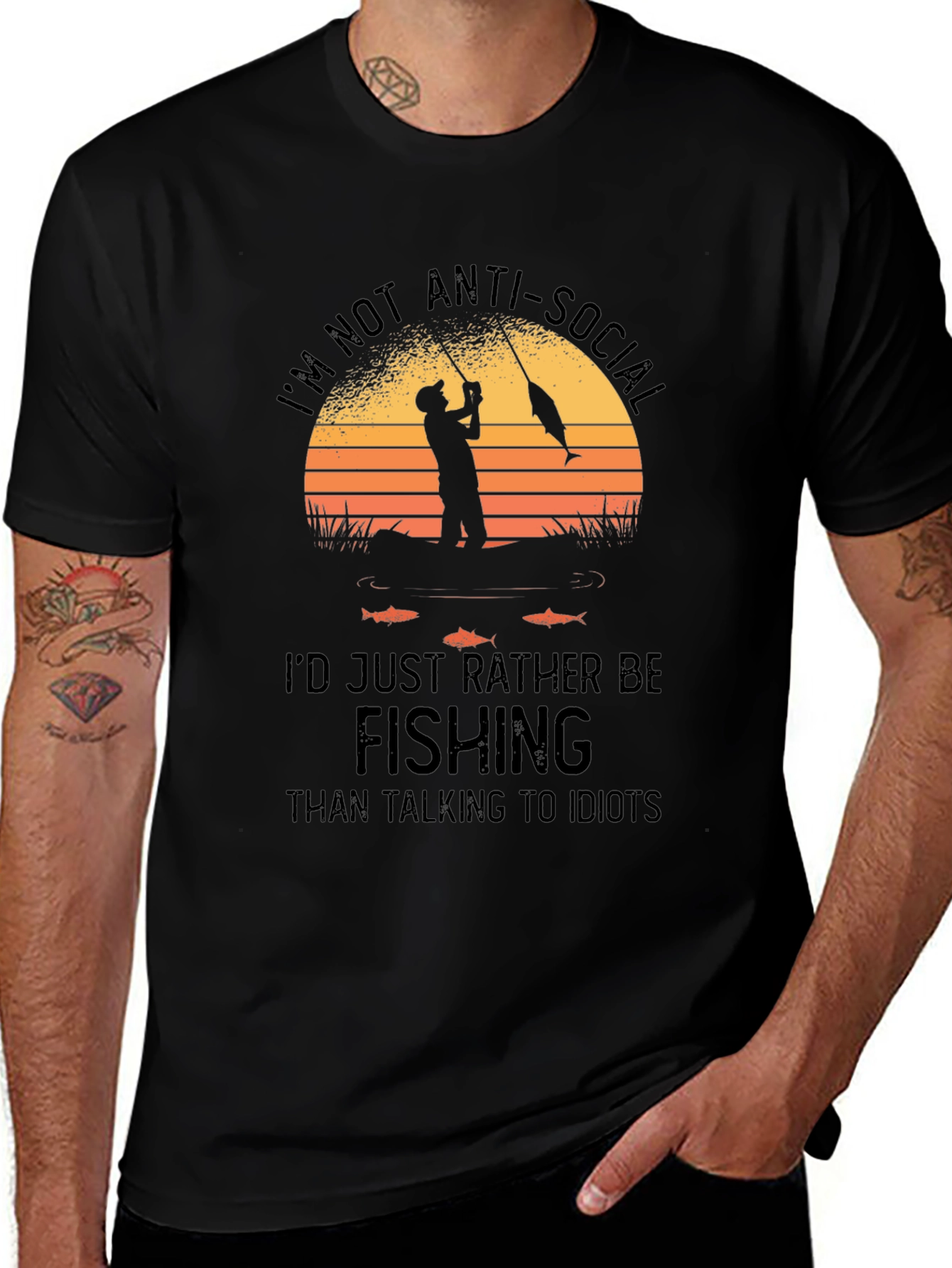 Anti-Social Fishing T-Shirt - Angler Humor Tee