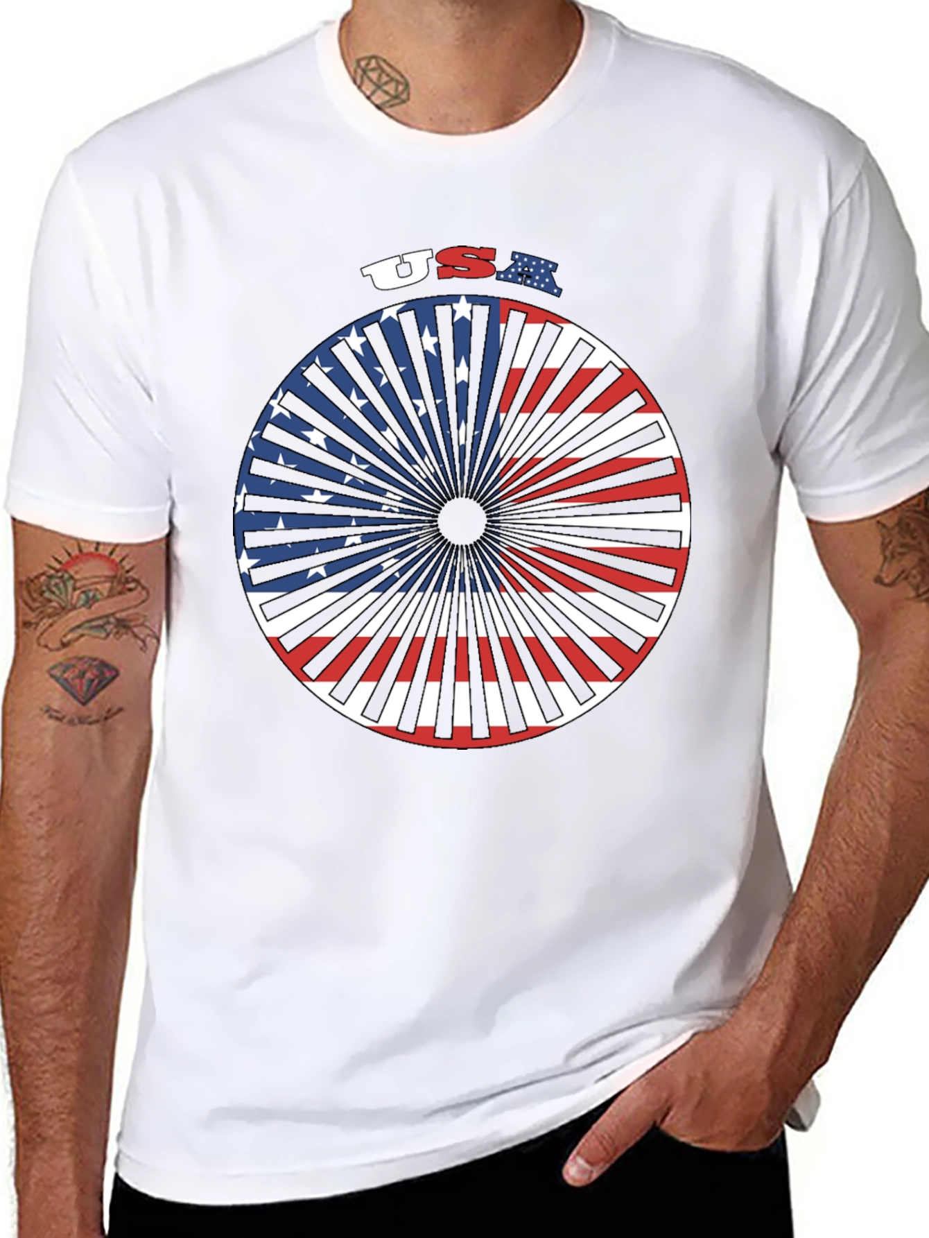 USA Patriotic Graphic T-Shirt