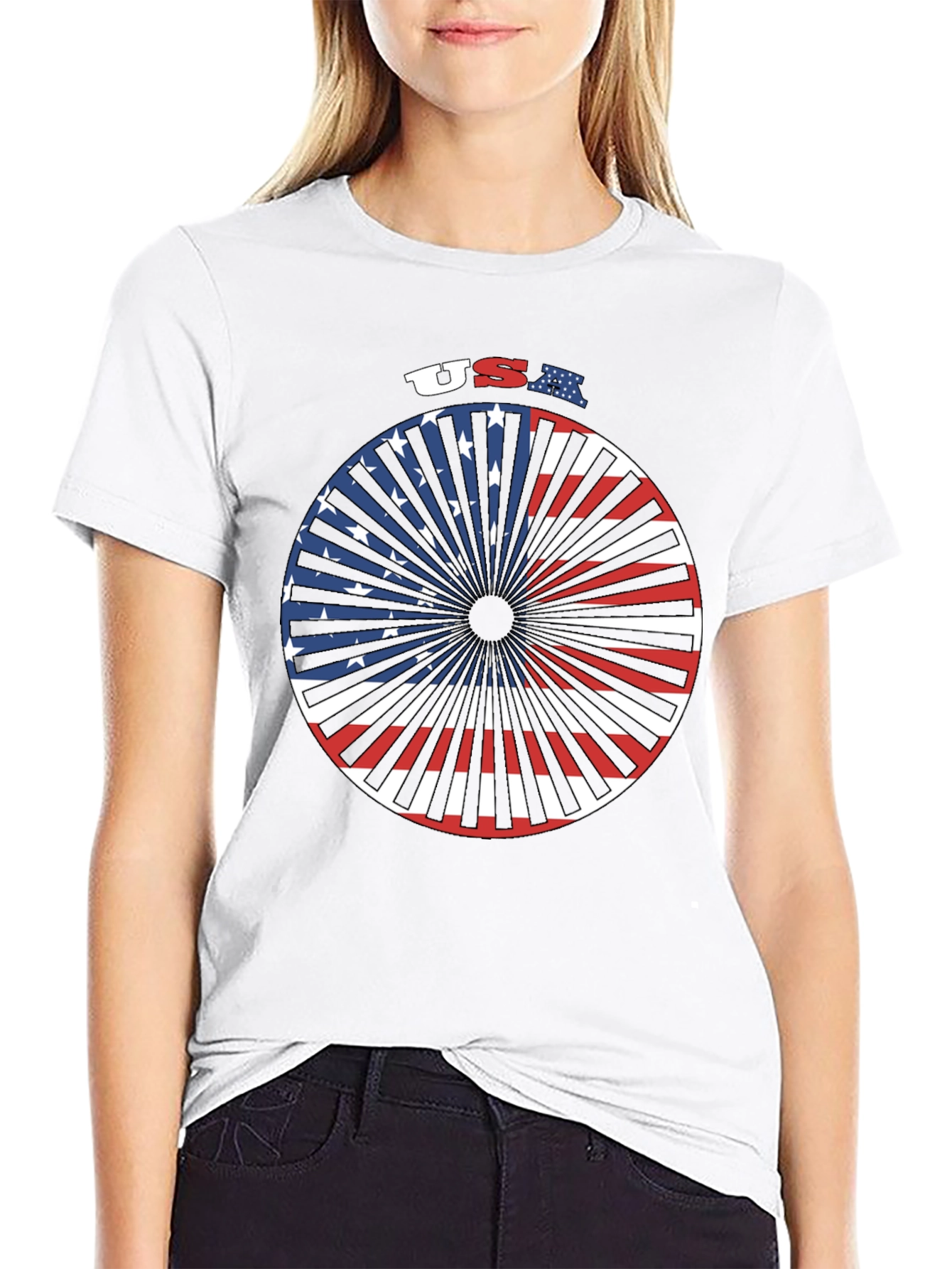 USA Patriotic Graphic T-Shirt