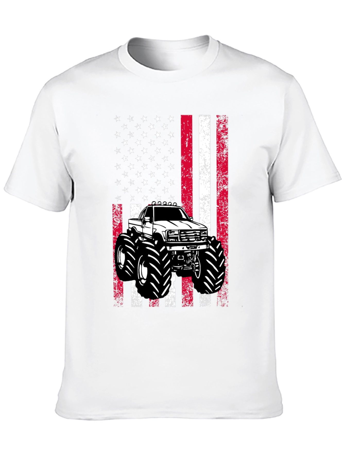 American Flag Monster Truck Graphic Tee