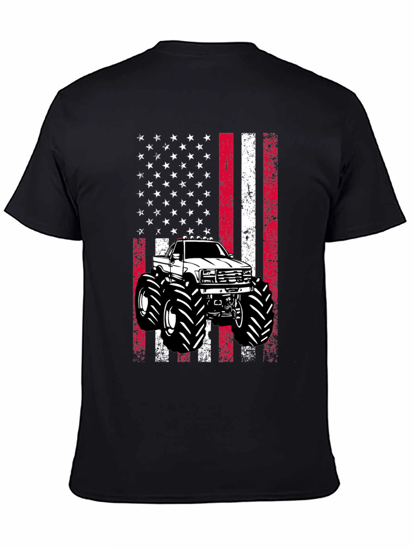 American Flag Monster Truck Graphic Tee