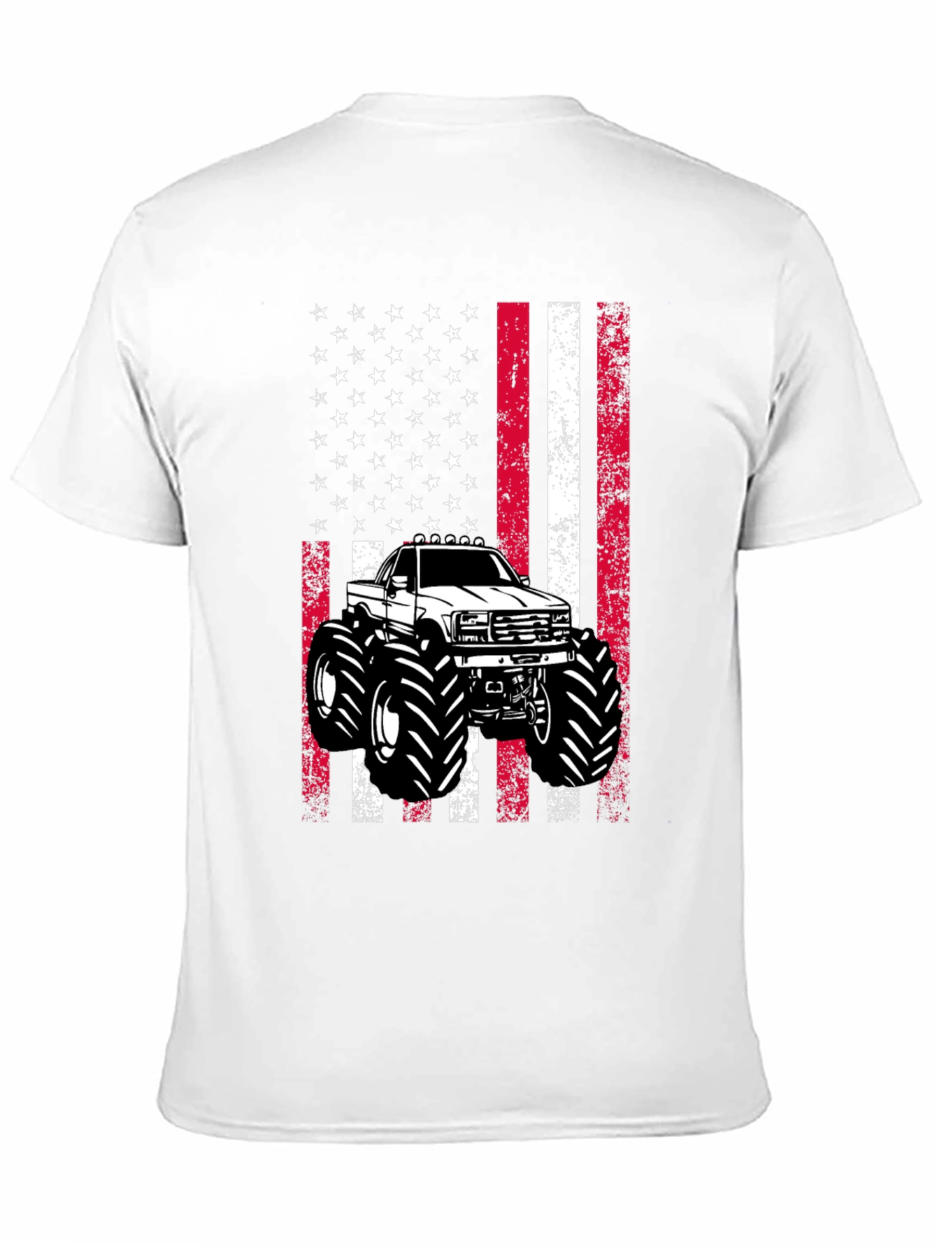 American Flag Monster Truck Graphic Tee