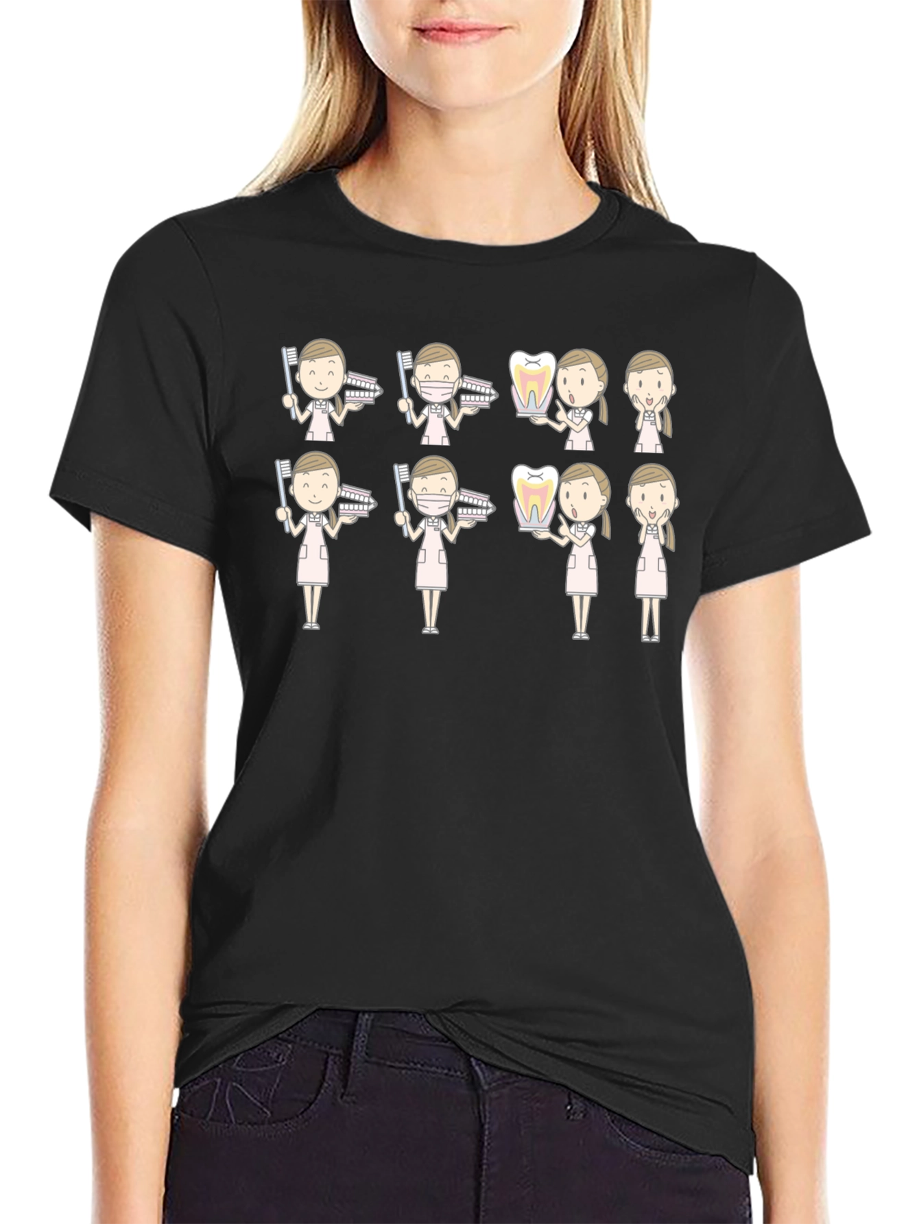 Dental Hygienist Cartoon T-Shirt