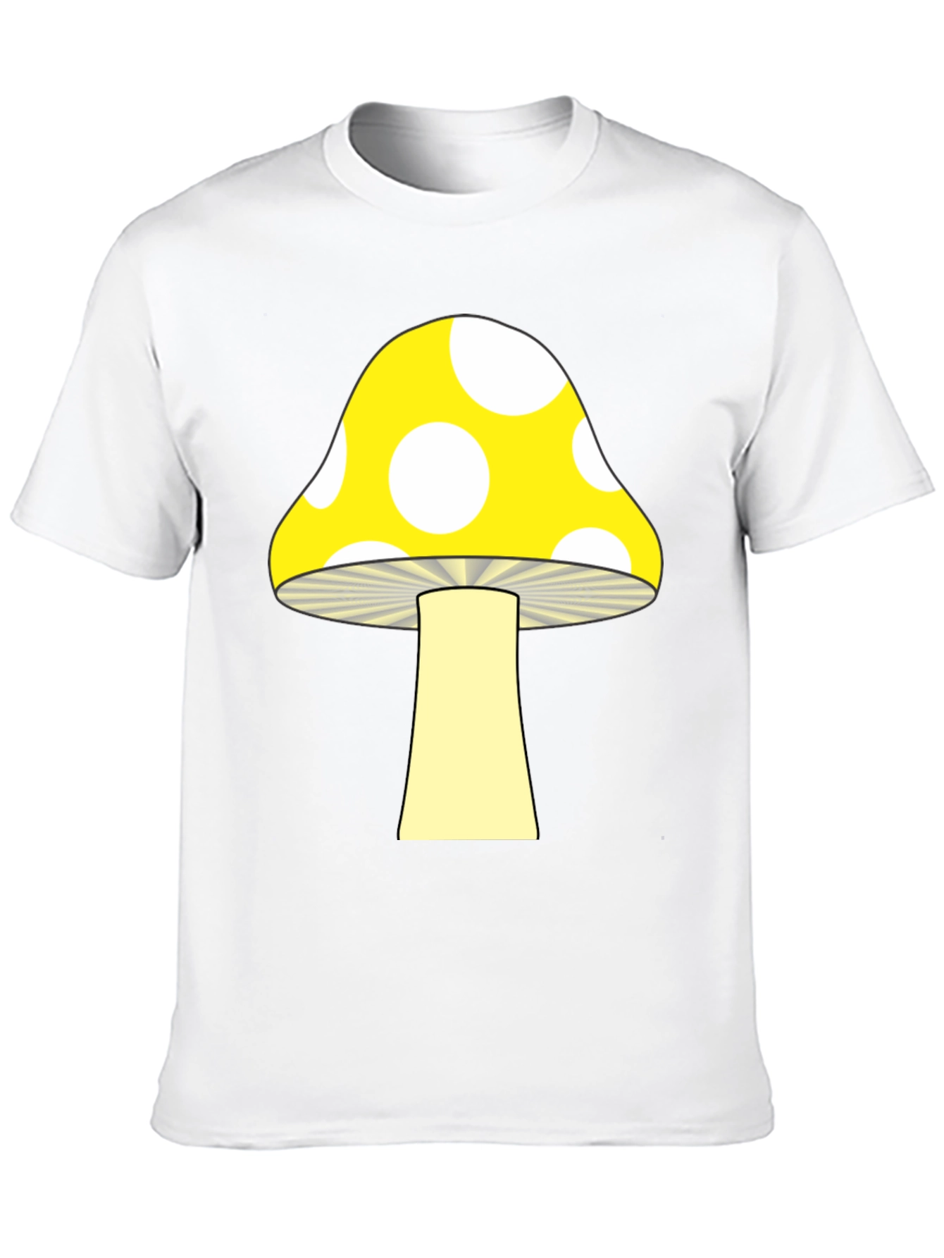 Mushroom Graphic Tee - Funky Black T-Shirt