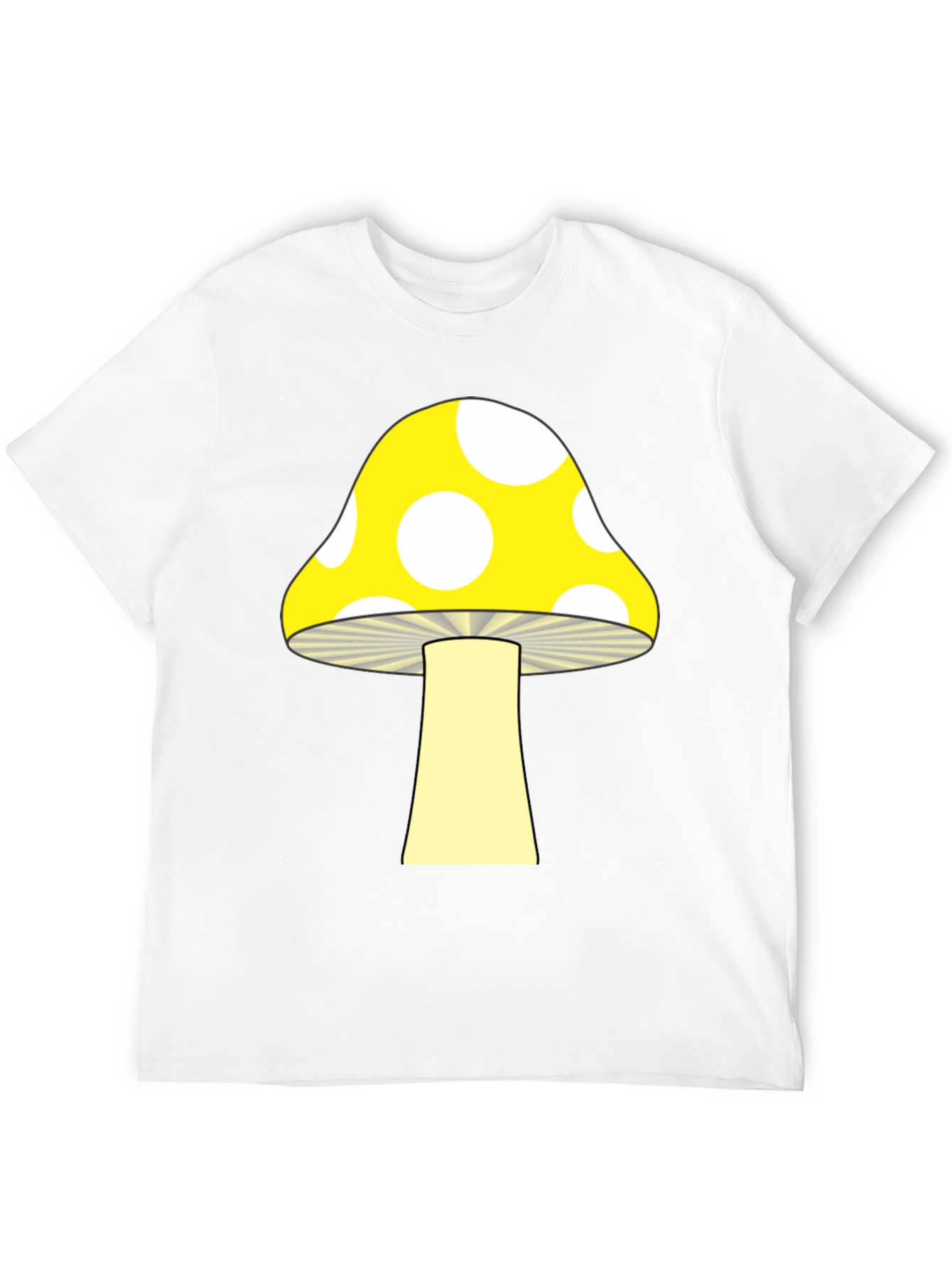 Mushroom Graphic Tee - Funky Black T-Shirt