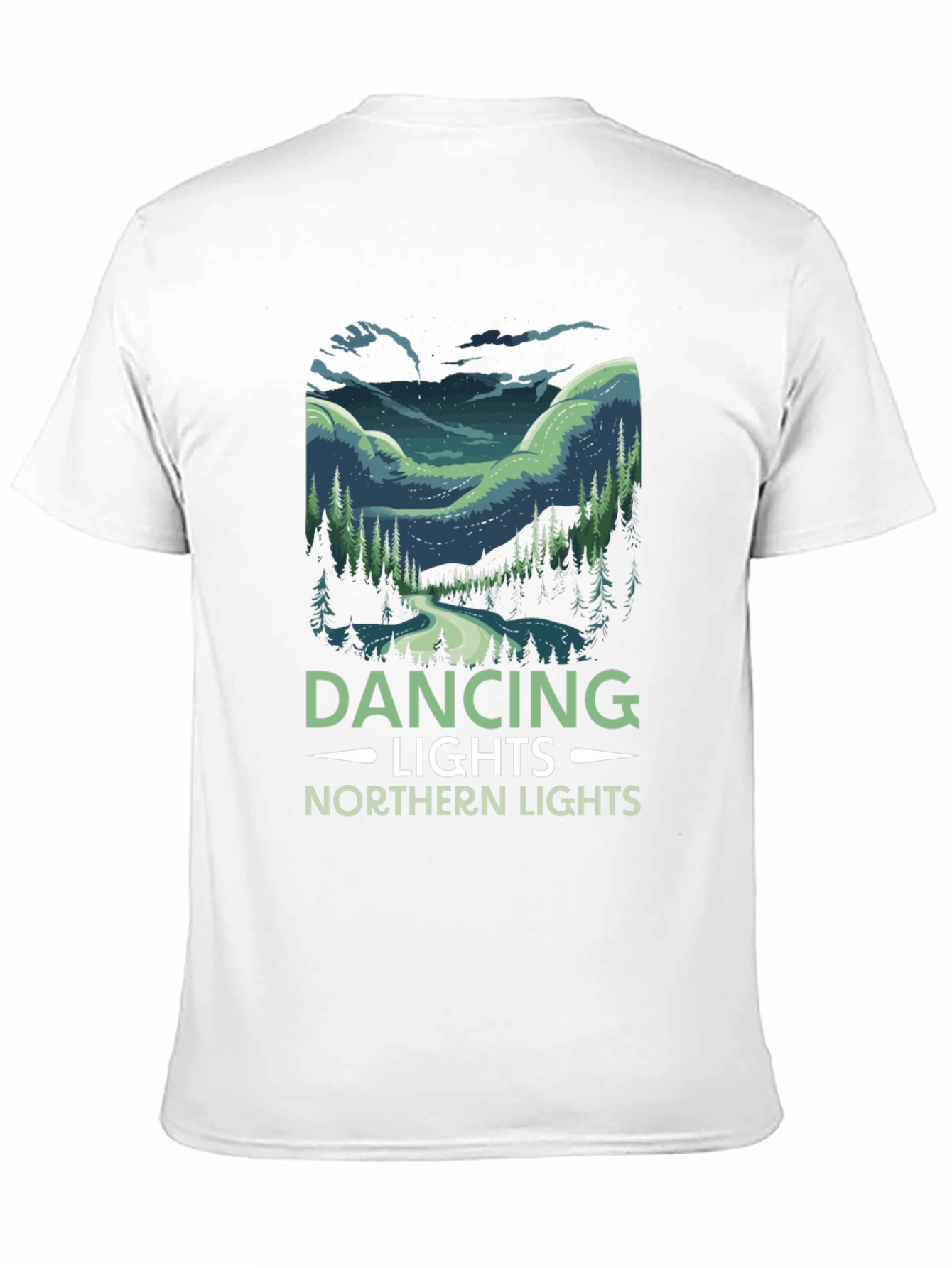Dancing Lights Northern Lights Graphic T-Shirt