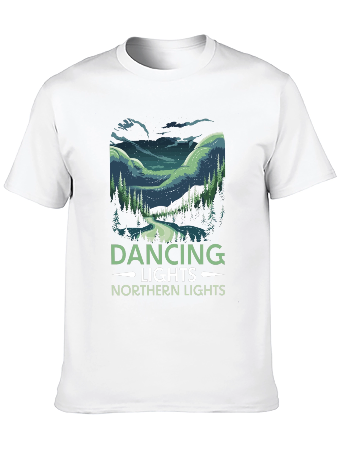 Dancing Lights Northern Lights Graphic T-Shirt