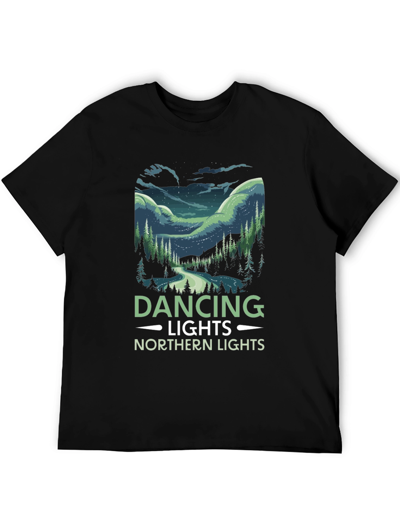 Dancing Lights Northern Lights Graphic T-Shirt