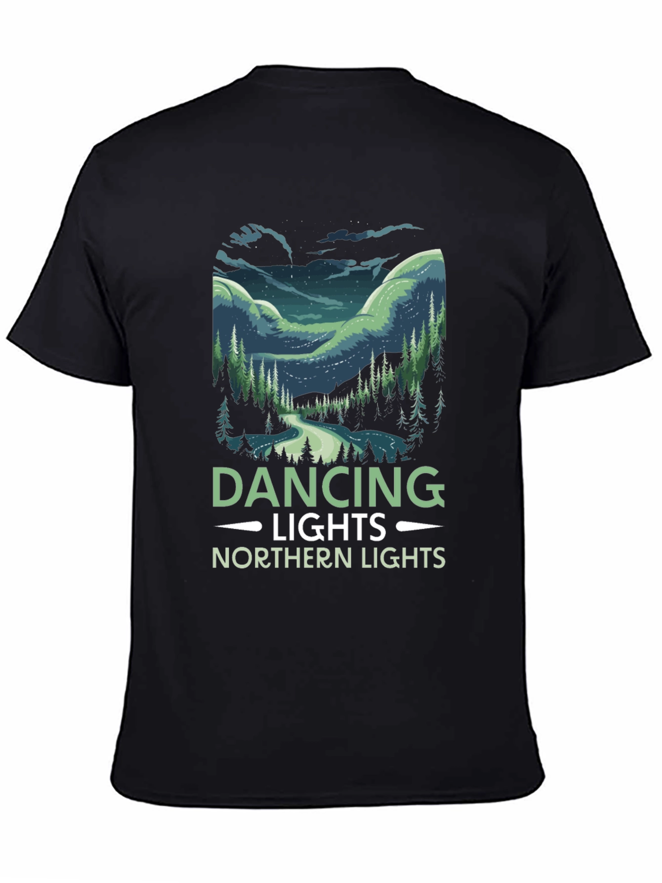 Dancing Lights Northern Lights Graphic T-Shirt
