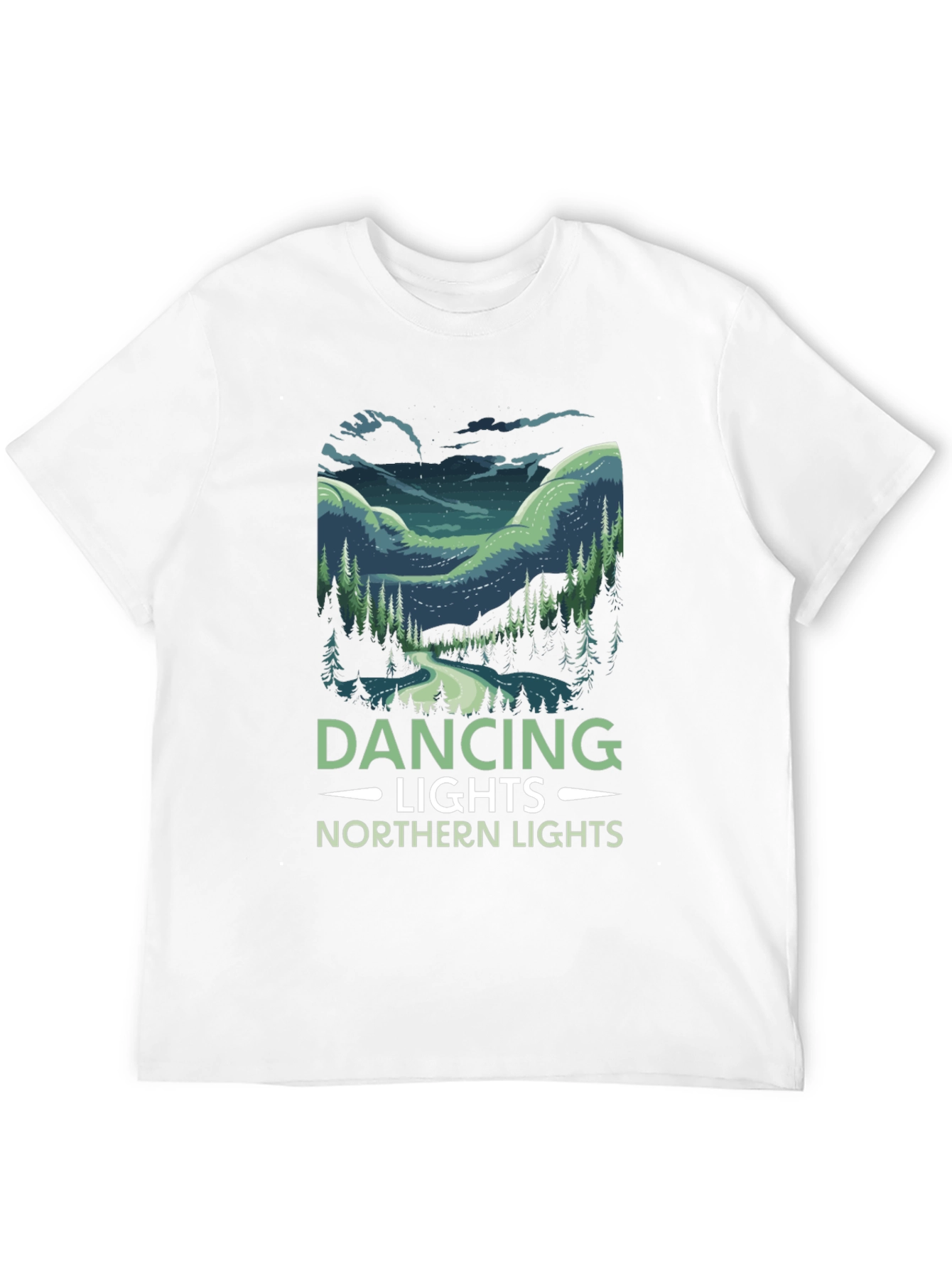 Dancing Lights Northern Lights Graphic T-Shirt