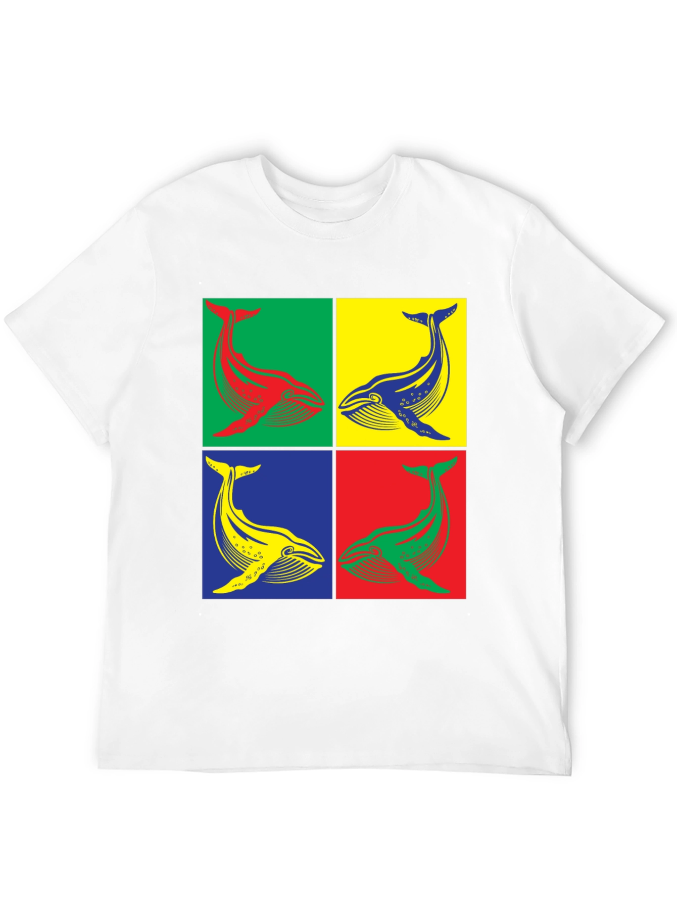 Whale Pop Art Graphic Tee - Unique Design
