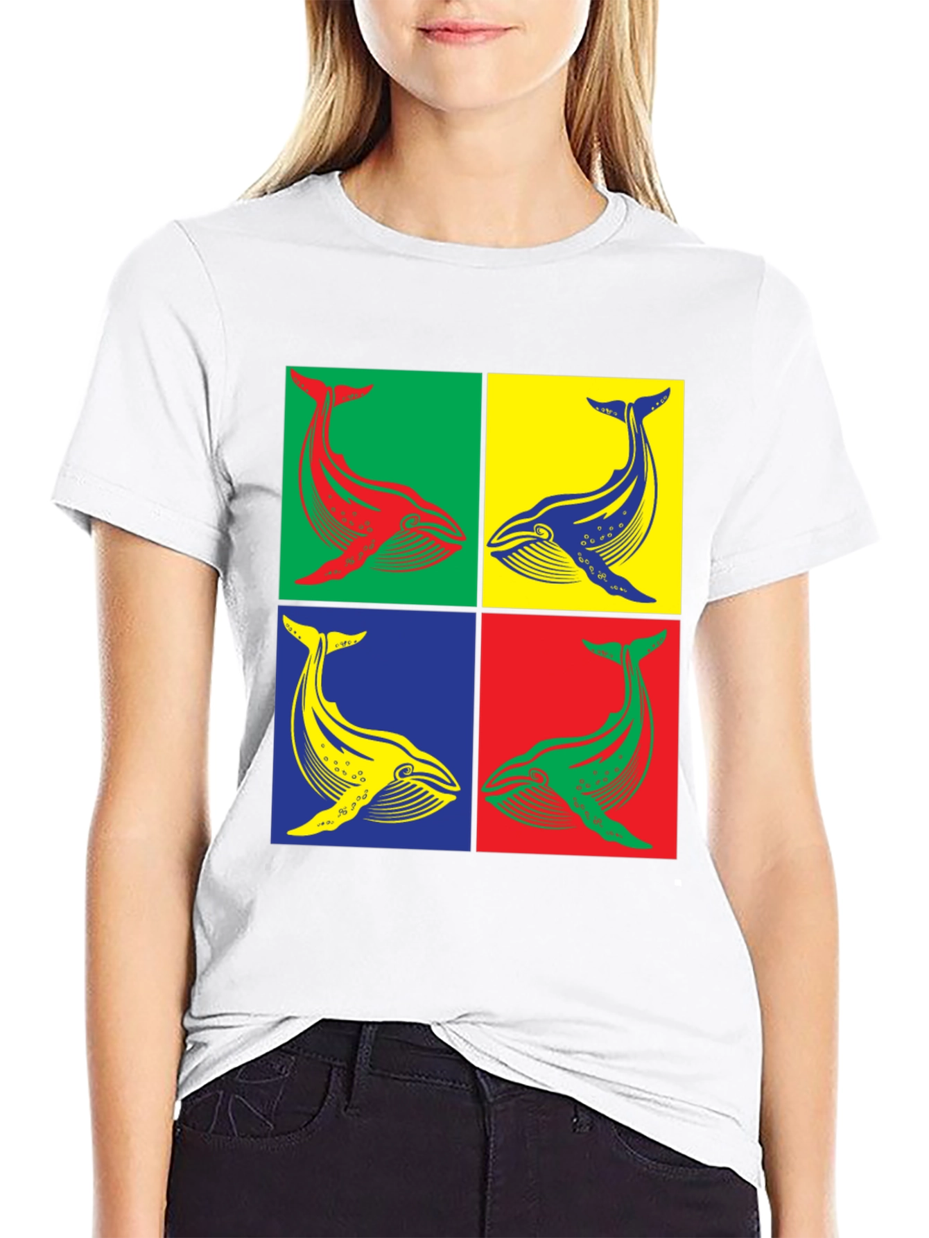 Whale Pop Art Graphic Tee - Unique Design