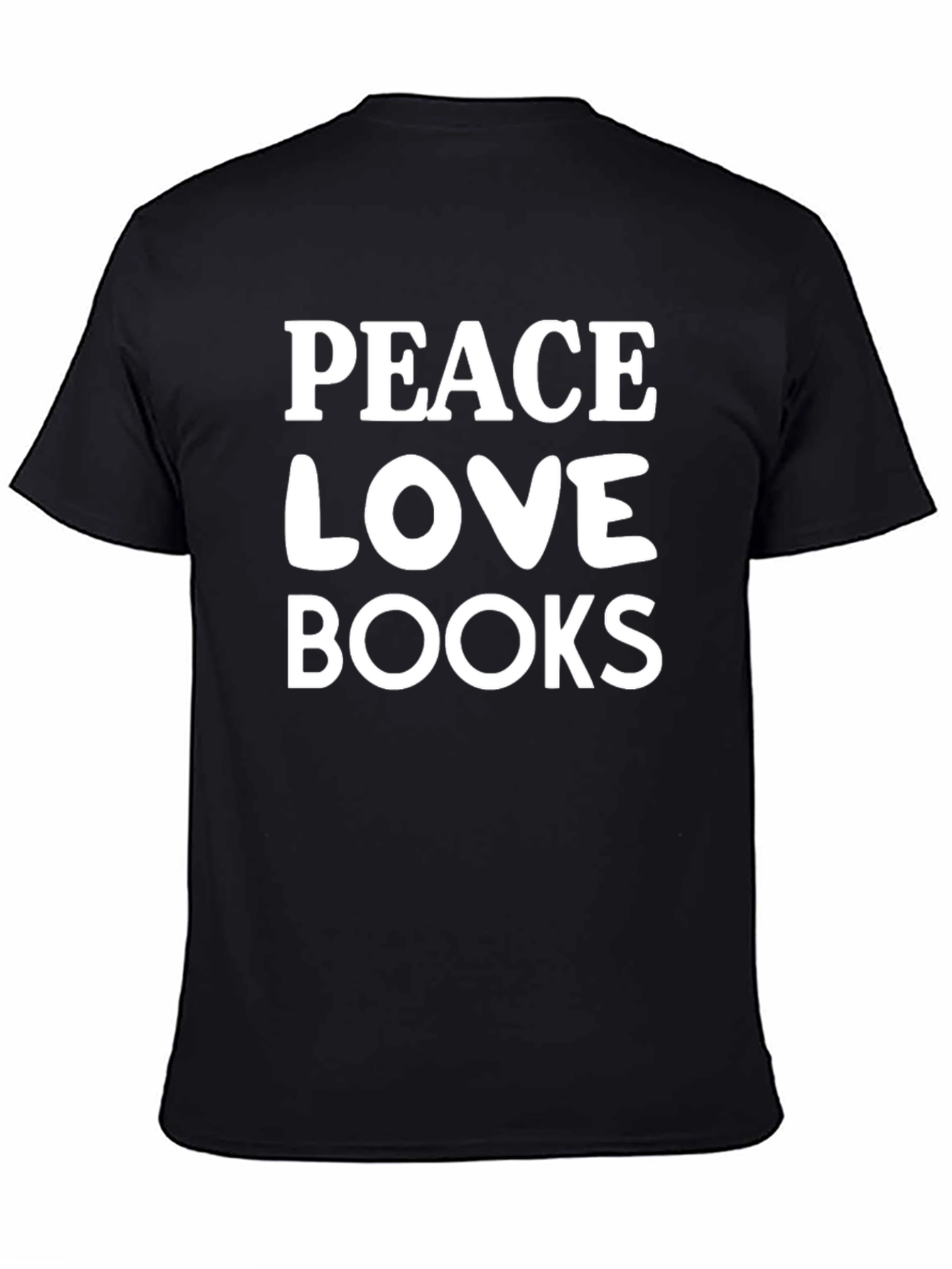 Peace Love Books T-Shirt - Stylish Reader Tee