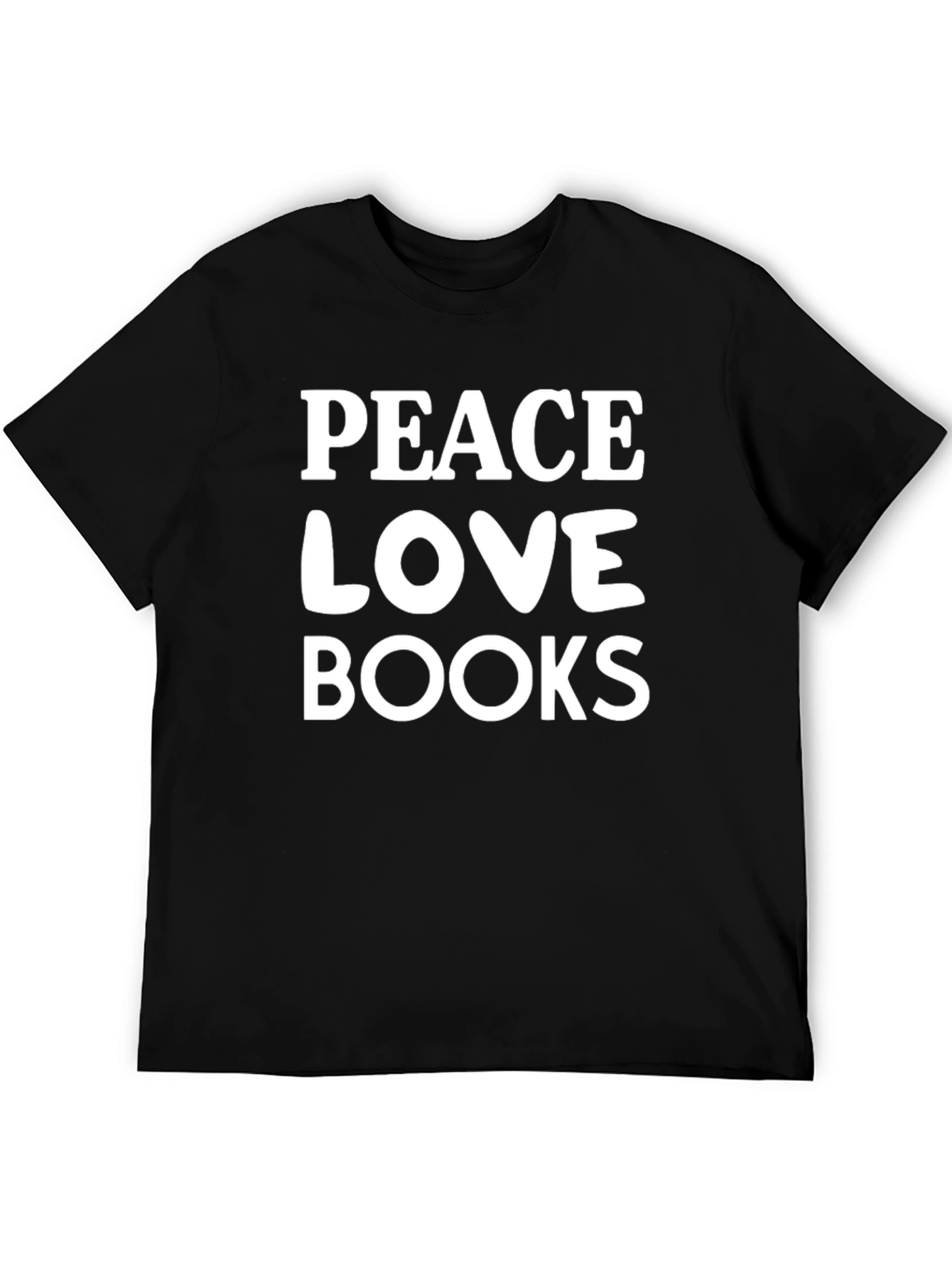 Peace Love Books T-Shirt - Stylish Reader Tee
