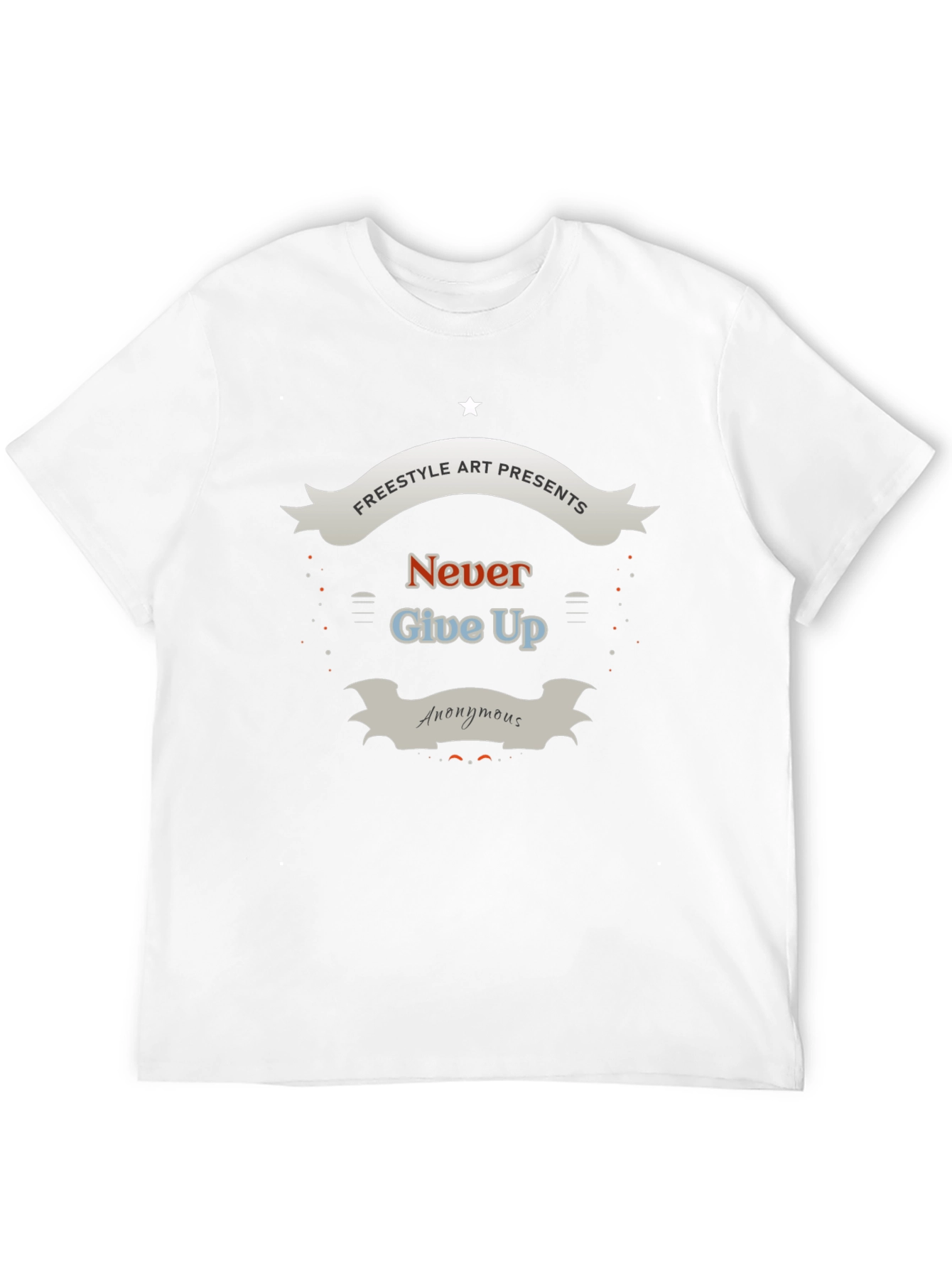 Freestyle Art Presents Never Give Up Black Tee