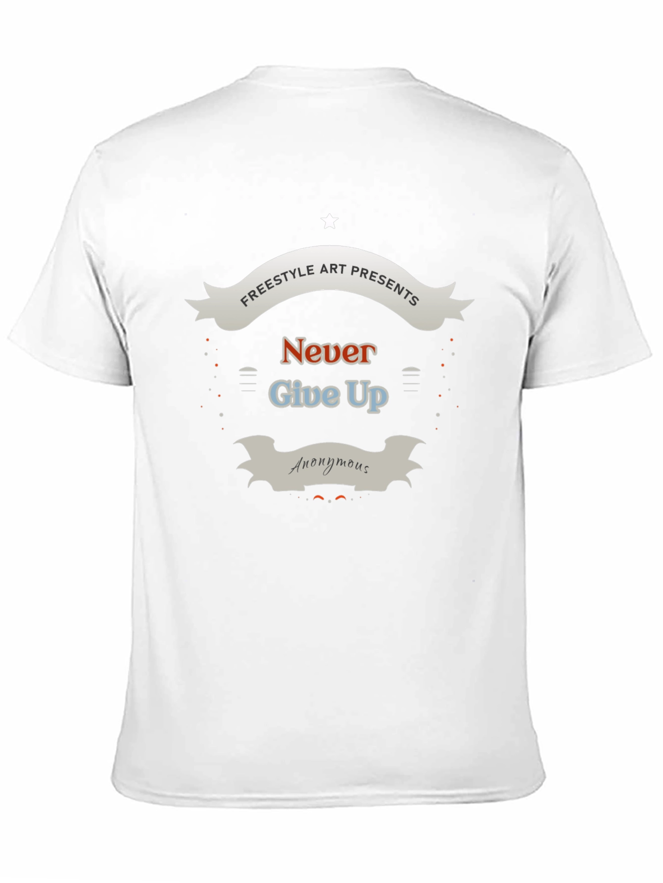 Freestyle Art Presents Never Give Up Black Tee