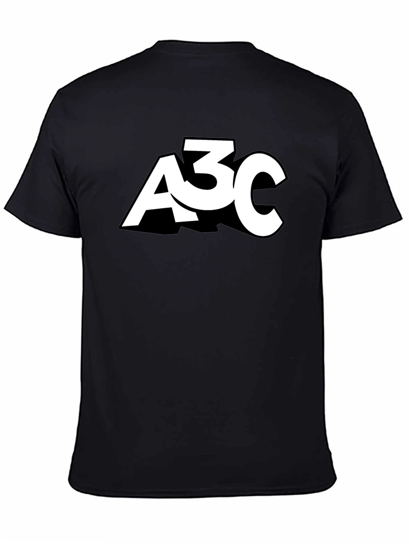 Mens Black A3C Graphic T-Shirt