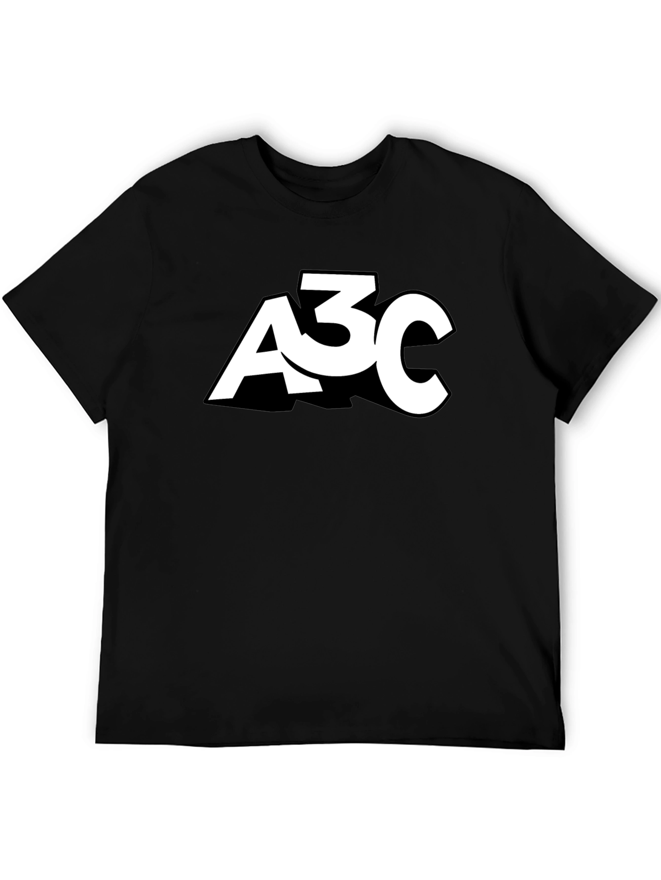 Mens Black A3C Graphic T-Shirt