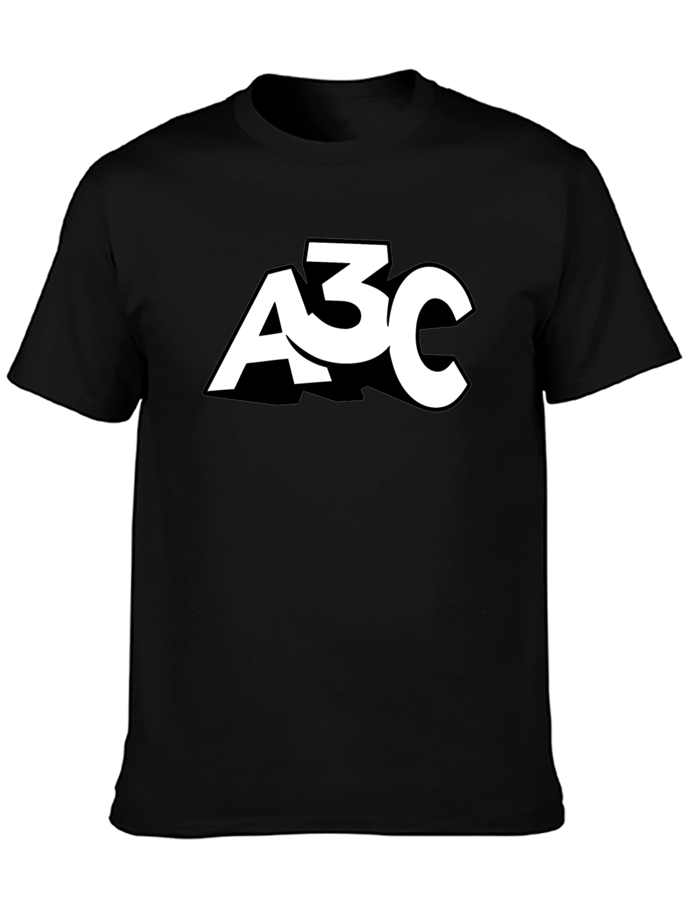 Mens Black A3C Graphic T-Shirt